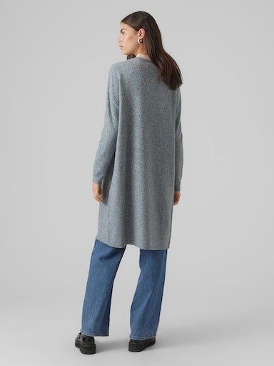 Vero Moda Strickjacke LONG GA LS NOOS Stormy Detail:MELANGE Weather CARDIGAN OPEN VMDOFFY