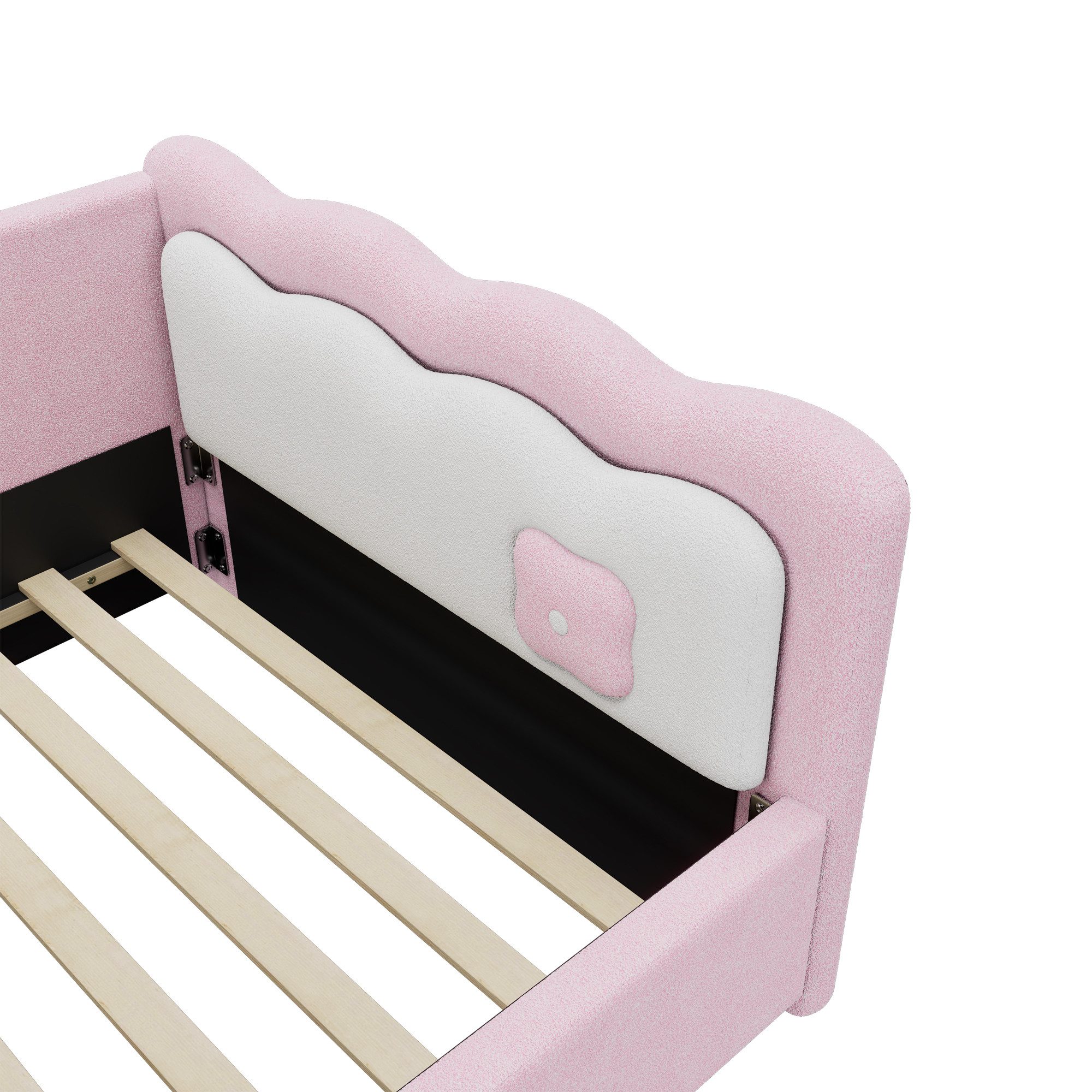 STILVORA Schlafsofa mit bettfunktion,Polsterbett 90×200 ohne/mit matratze,Bett mit LED, Funktionsbett mit LED-Umgebungslicht, inkl. Lattenrost - Stilvolles Tagesbett, Ohne Matratze 90x200 cm