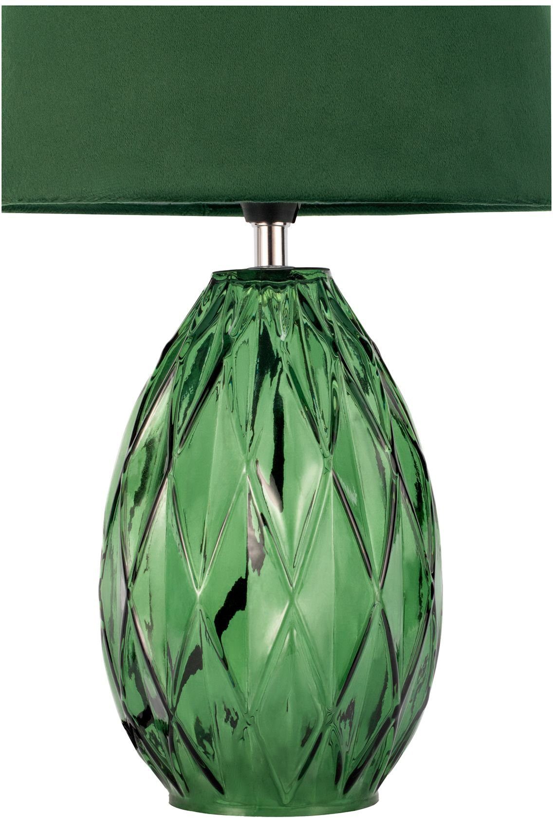 Pauleen Tischleuchte Crystal Velvet max40W 230V, ohne Leuchtmittel, E14, Grün, Glas, Samt – Bild 5 von 5