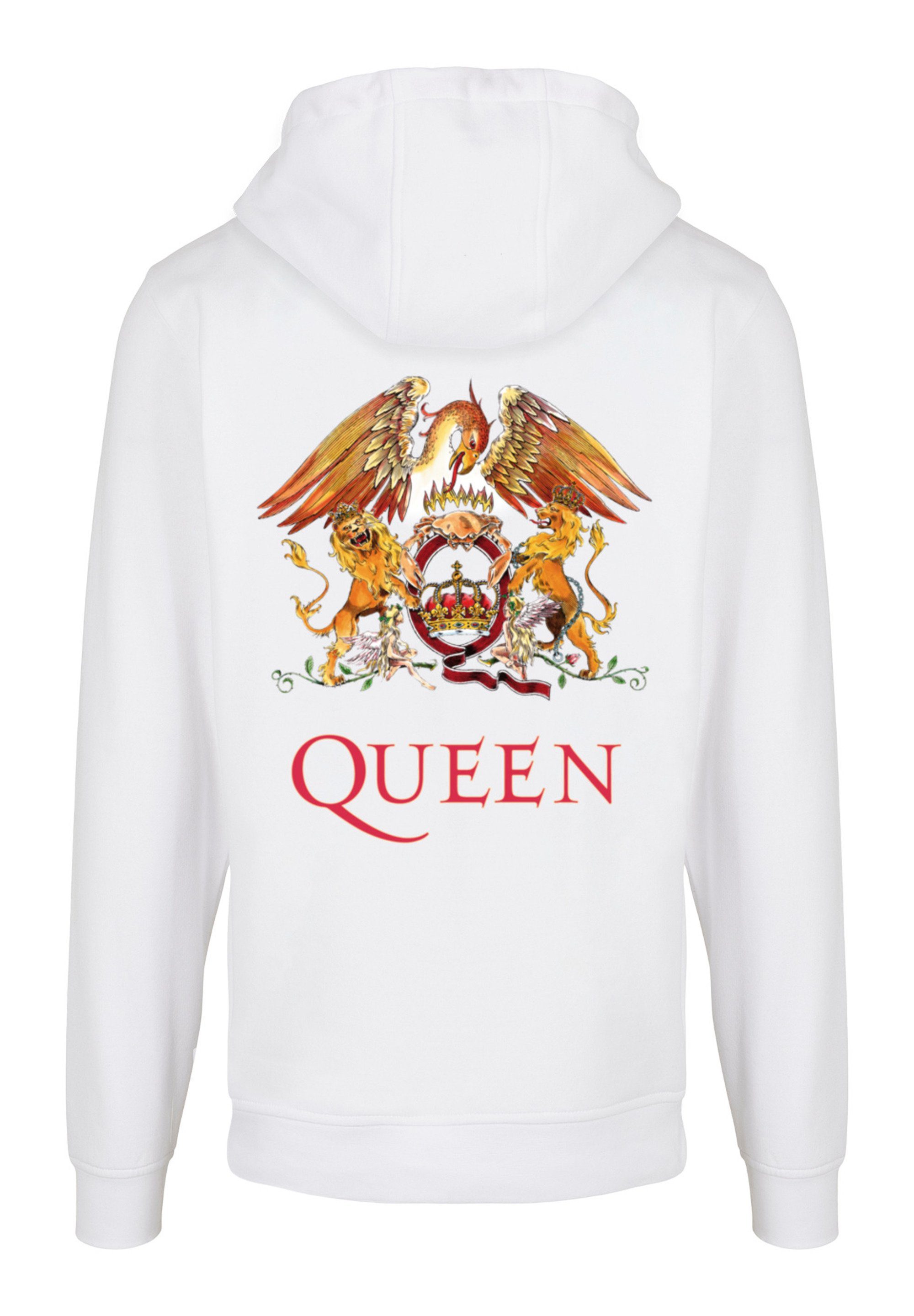 F4NT4STIC Kapuzenpullover Queen Band Classic Logo weiß Print Crest