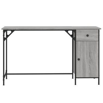 vidaXL Schreibtisch Computertisch Grau Sonoma 131x48x75 cm Holzwerkstoff