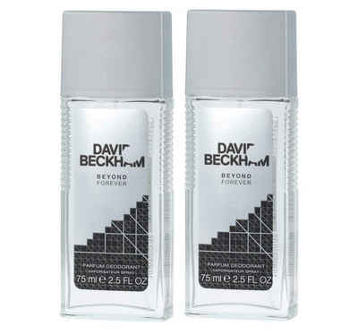 DAVID BECKHAM Duft-Set Beyond Forever Parfum Spray Deodorant Herren 75ml -, 2-tlg., Herrenduft Duftspray Männerduft Duft Geschenk frischer Duft Parfüm