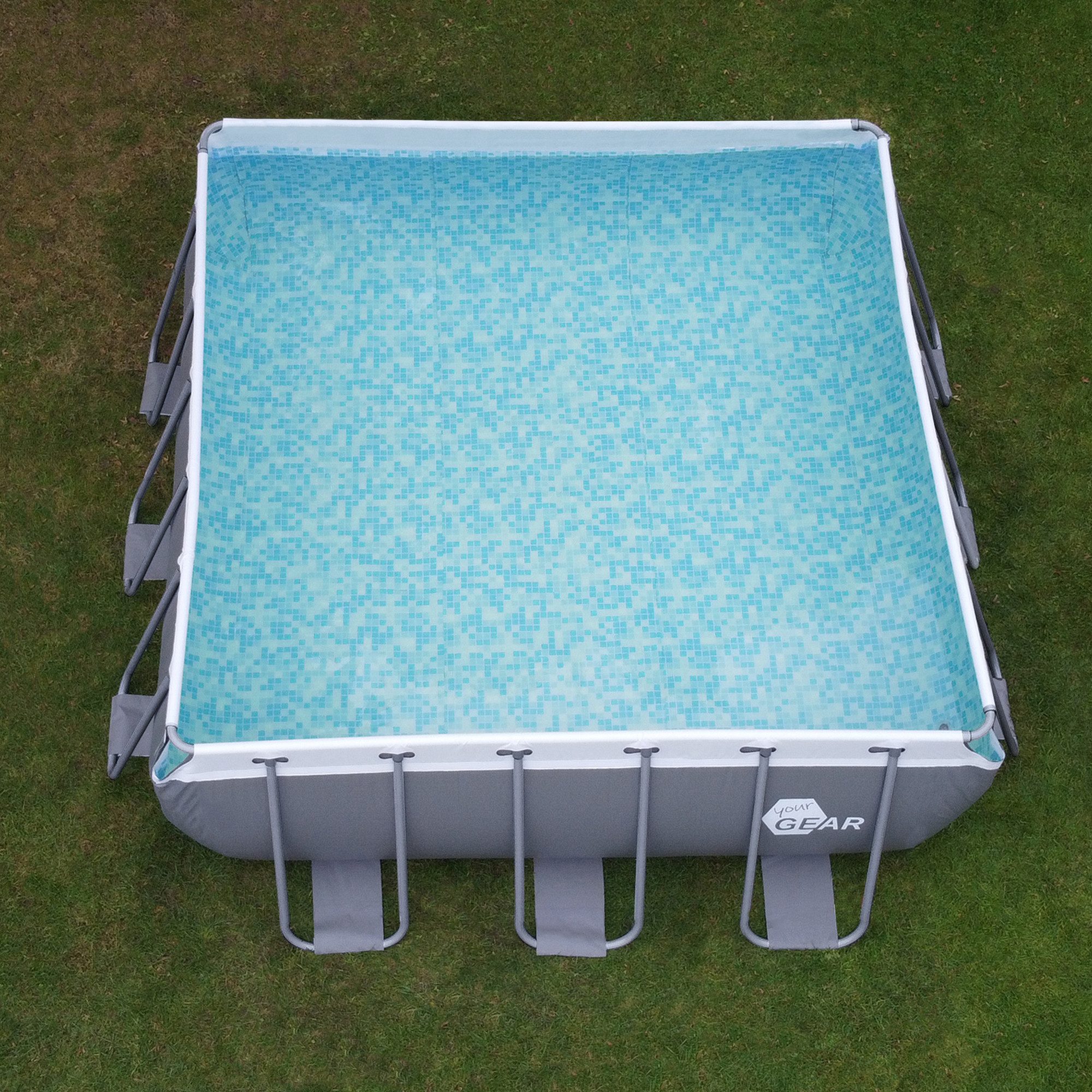 yourGEAR Rechteckpool Familien Pool 3x3x1m Gartenpool Schwimmbecken Schwimmbad Planschbecken