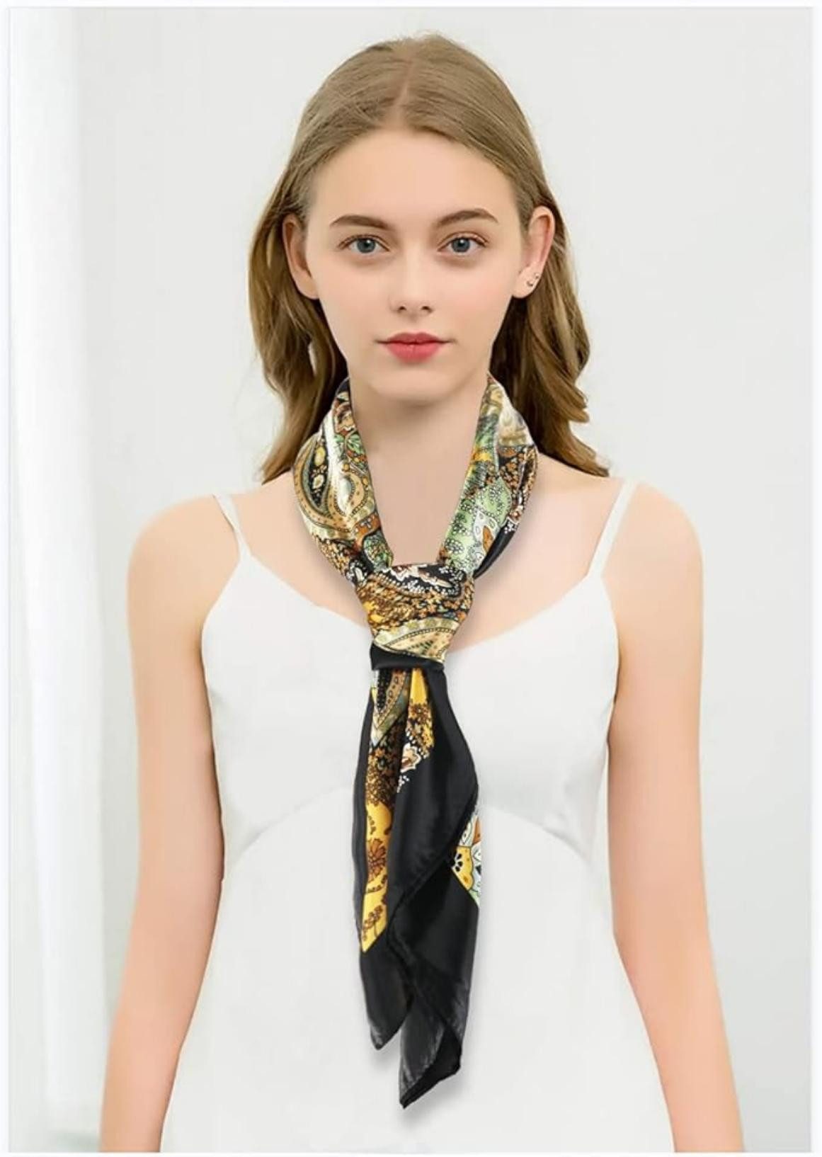 Coonoor Halstuch 90x90cm Kopftuch Bandanas Haartuch für Damen