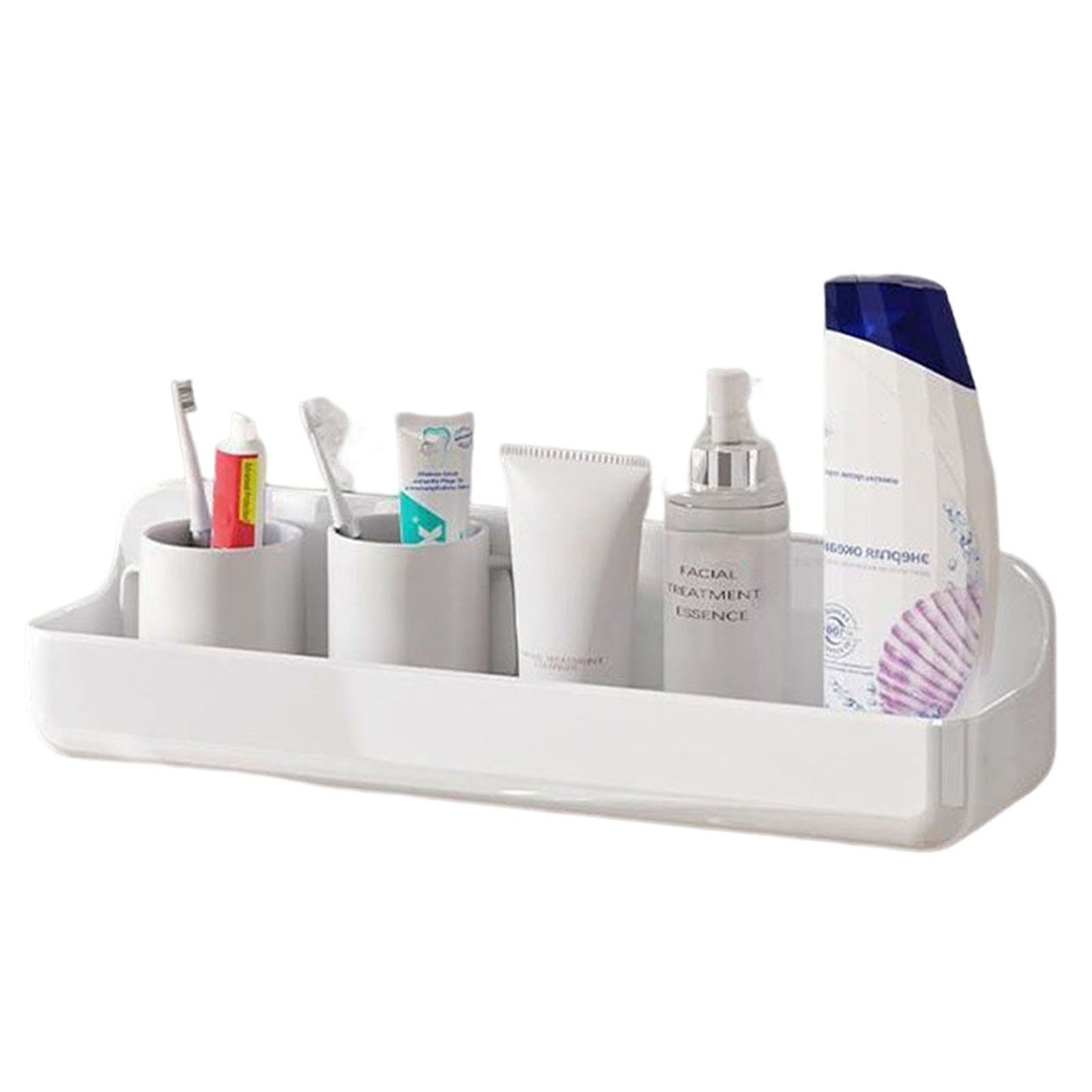 Blusmart Duschregal Wandmontage-Duschablage Abfluss-Duschregal Bohren, bathroom Ohne shelf Für, white 1-tlg