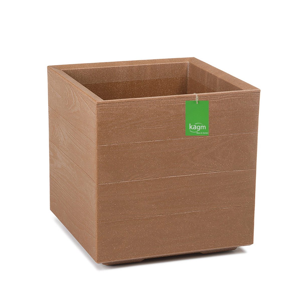 Pflanzkübel Blumenkübel Pflanztopf mit Rollen Holzoptik Pflanzgefäß Braun