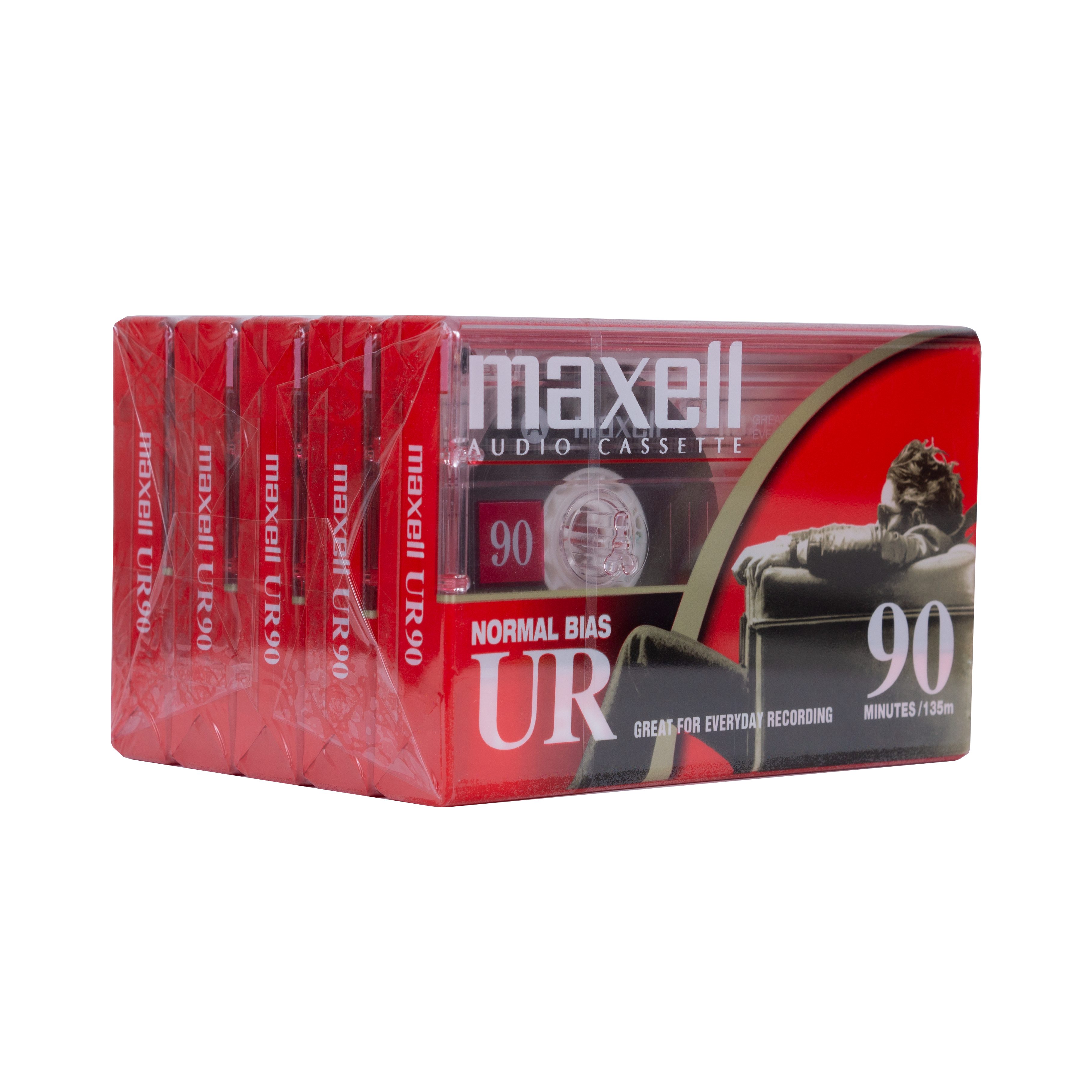 Maxell Maxell Audio-Kassetten UR 90 (digital cassette, 90 Min, 5er Pack) Kassetten Player