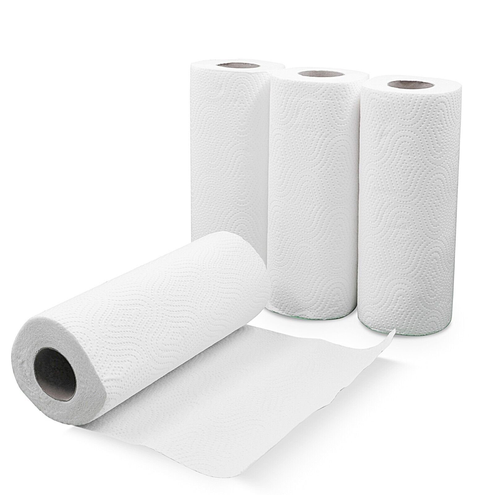 Defactoshop Papierküchenrolle 32 oder 64 Rollen Küchenrollen Küchenkrepp 2 lagig weiß 64 Blat (32-St)
