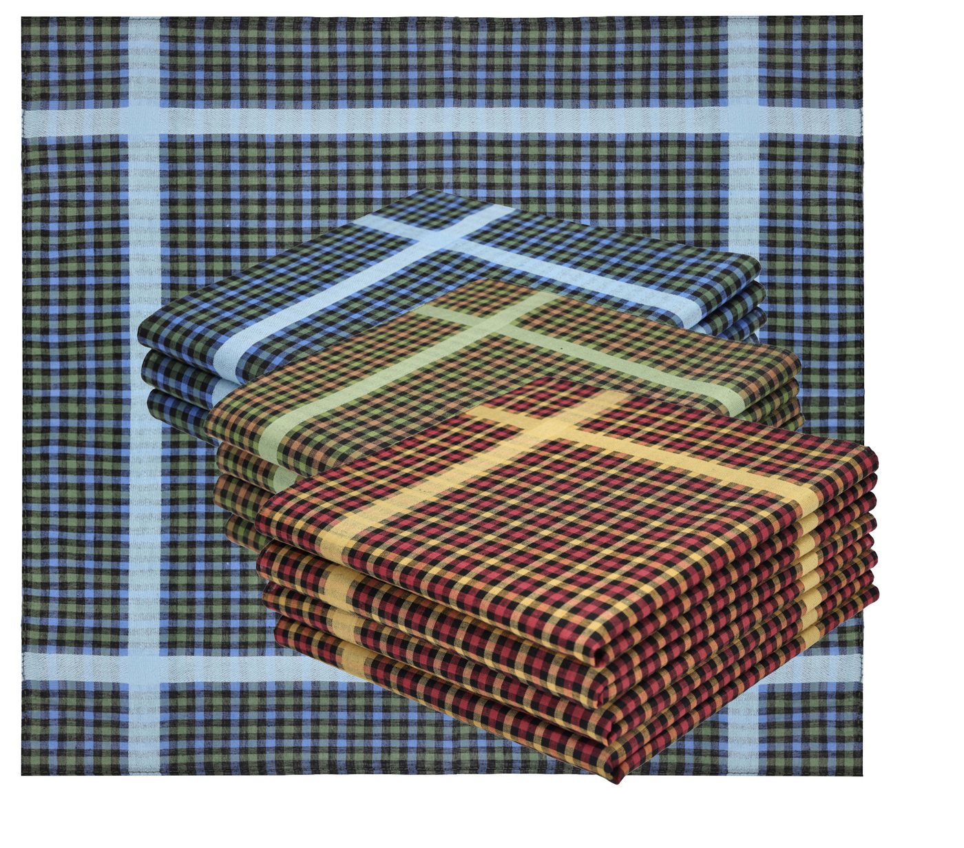 Betz Taschentuch 12 Stück Herren Stoff Taschentücher Set LUX 1 40x40cm