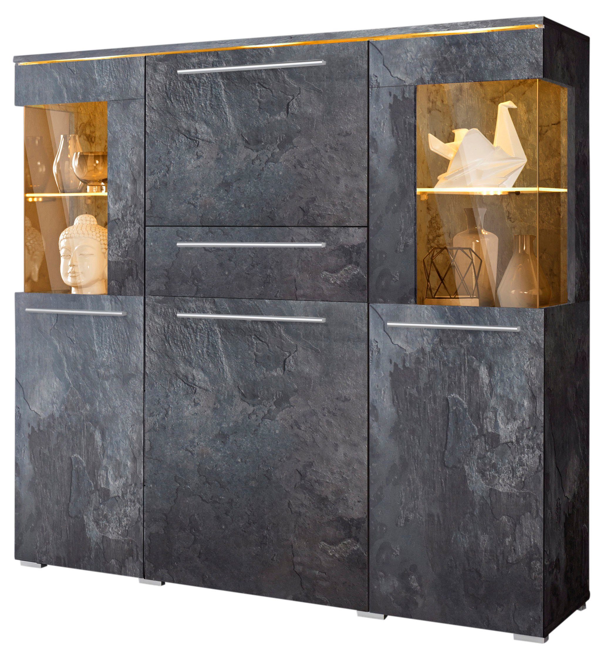INOSIGN Highboard India,Breite 130cm, stilvolle Hochkommode günstig online kaufen