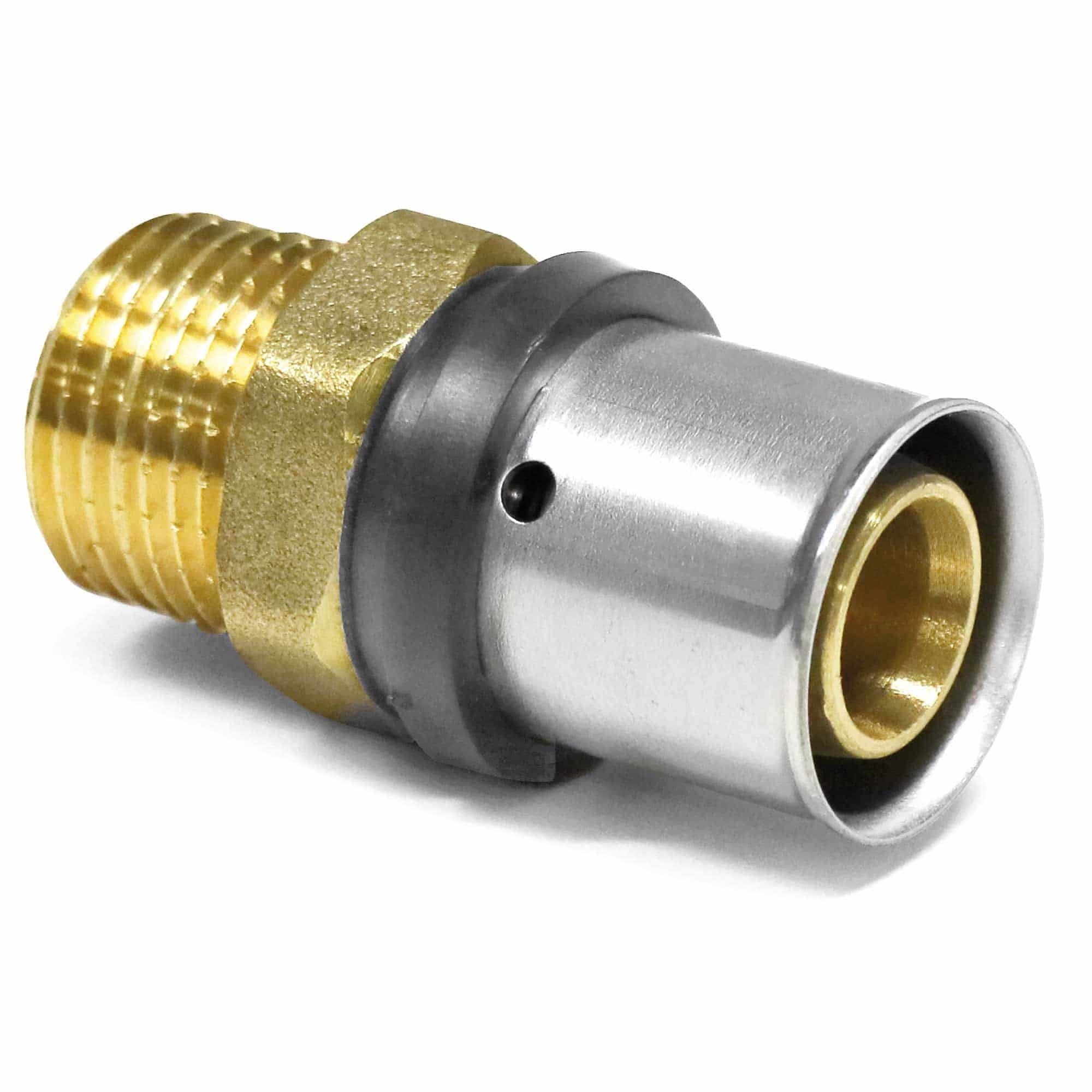 PipeTec Deutschland Pressfitting, Pipetec Press-Übergang von Alu Verbundrohr Außengewinde