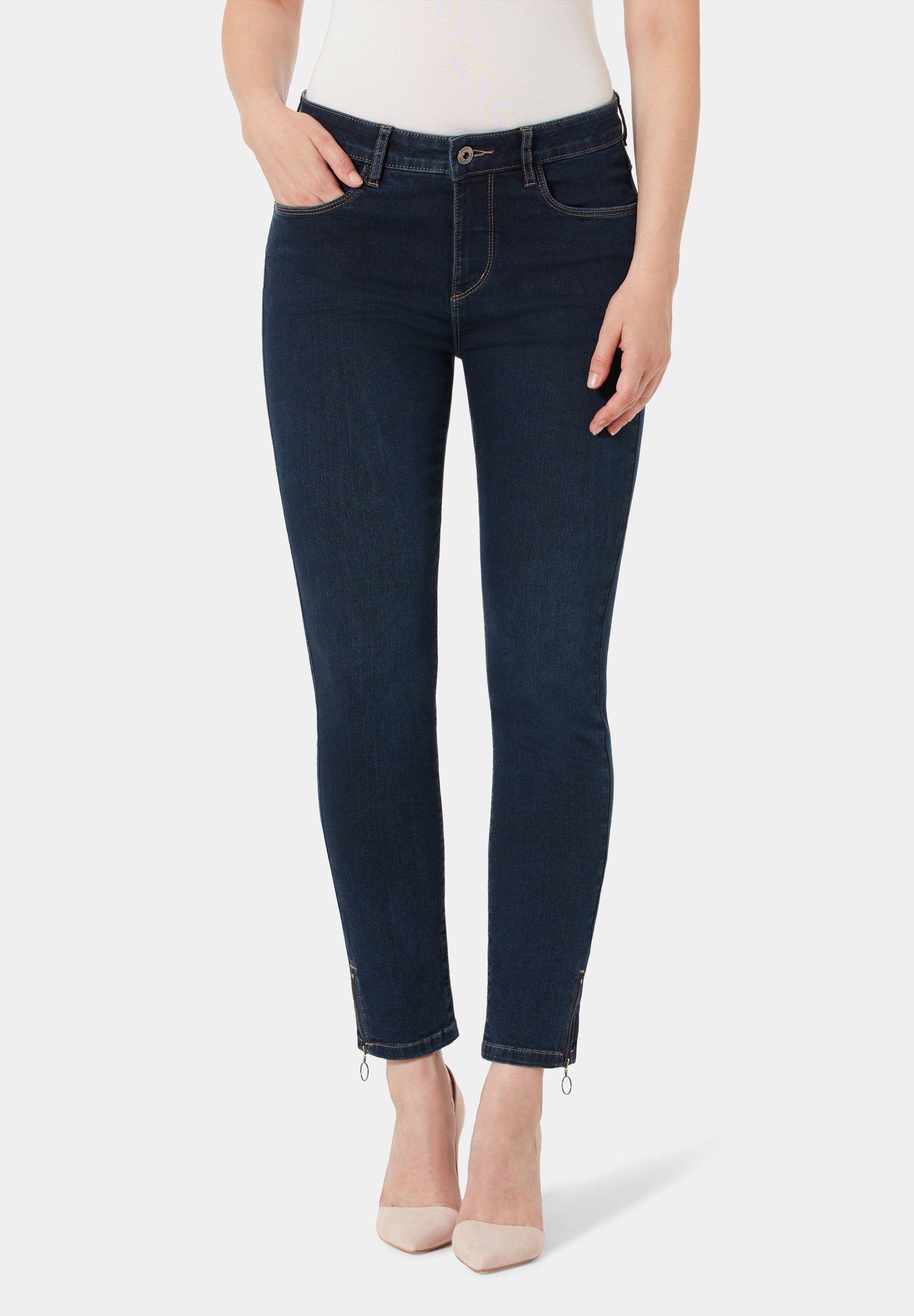 STOOKER WOMEN 5-Pocket-Jeans Florenz Denim Slim Fit dark blue used