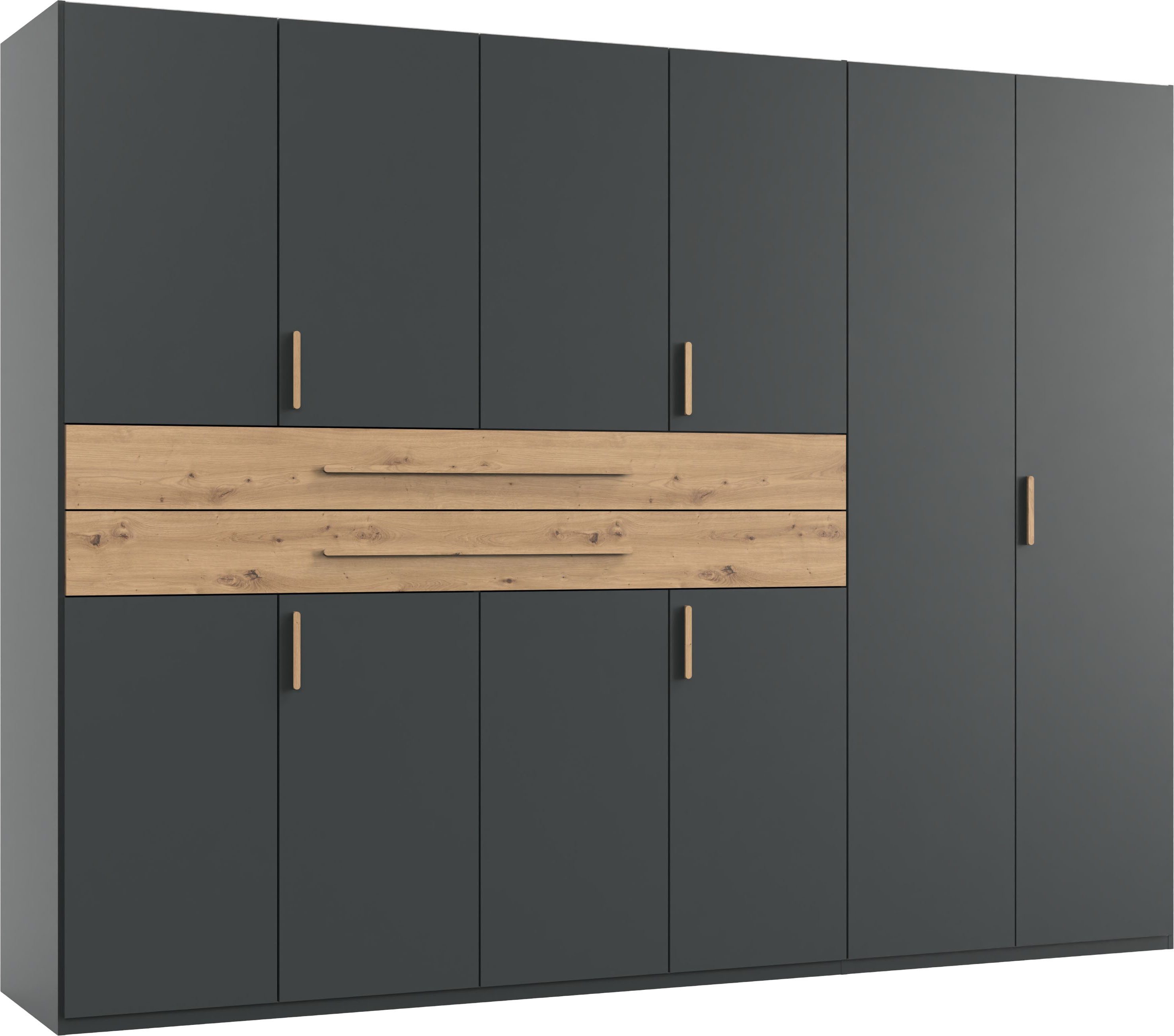 Wimex Drehtürenschrank Digit Kleiderschrank wahlweise mit oder ohne Spiegel (Schlafzimmer Schrank Bestseller im modernem Design) erhältlich in den Breiten 225cm oder 270cm (mit 8 oder 10 Türen)