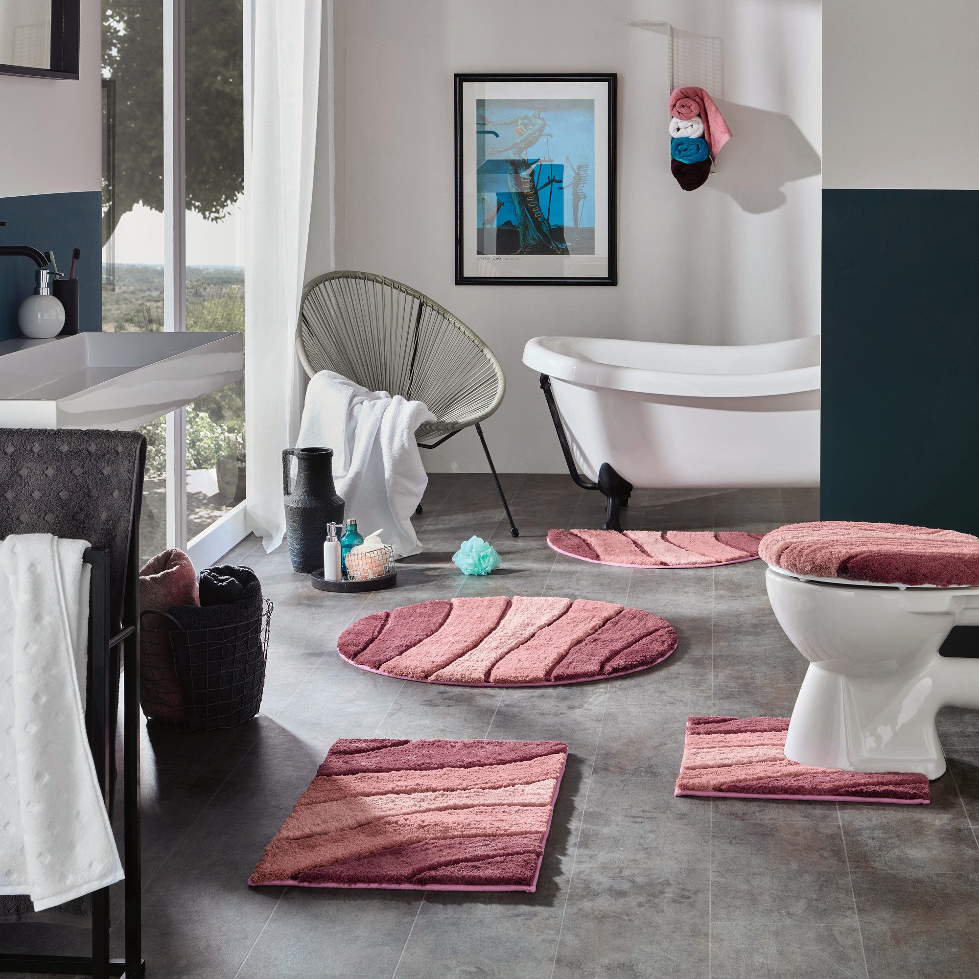 REDBEST Badematte WC-Deckelbezug "Louisville", Höhe 20 mm, Gummizug:, Strei günstig online kaufen