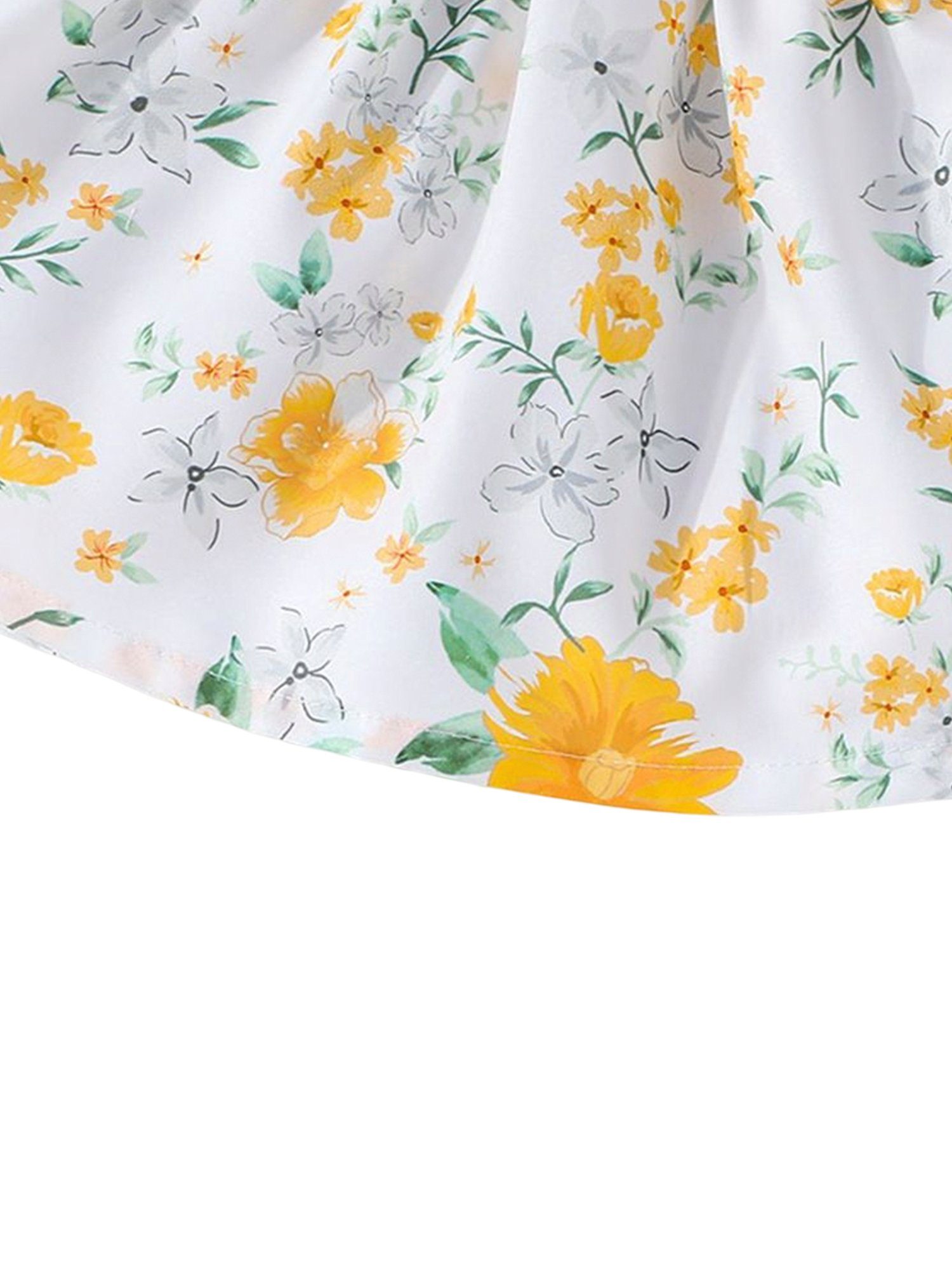 LAPA Rüschen Baby knielanges Blumendruck Druckkleid Sommerkleid mit (2-tlg)
