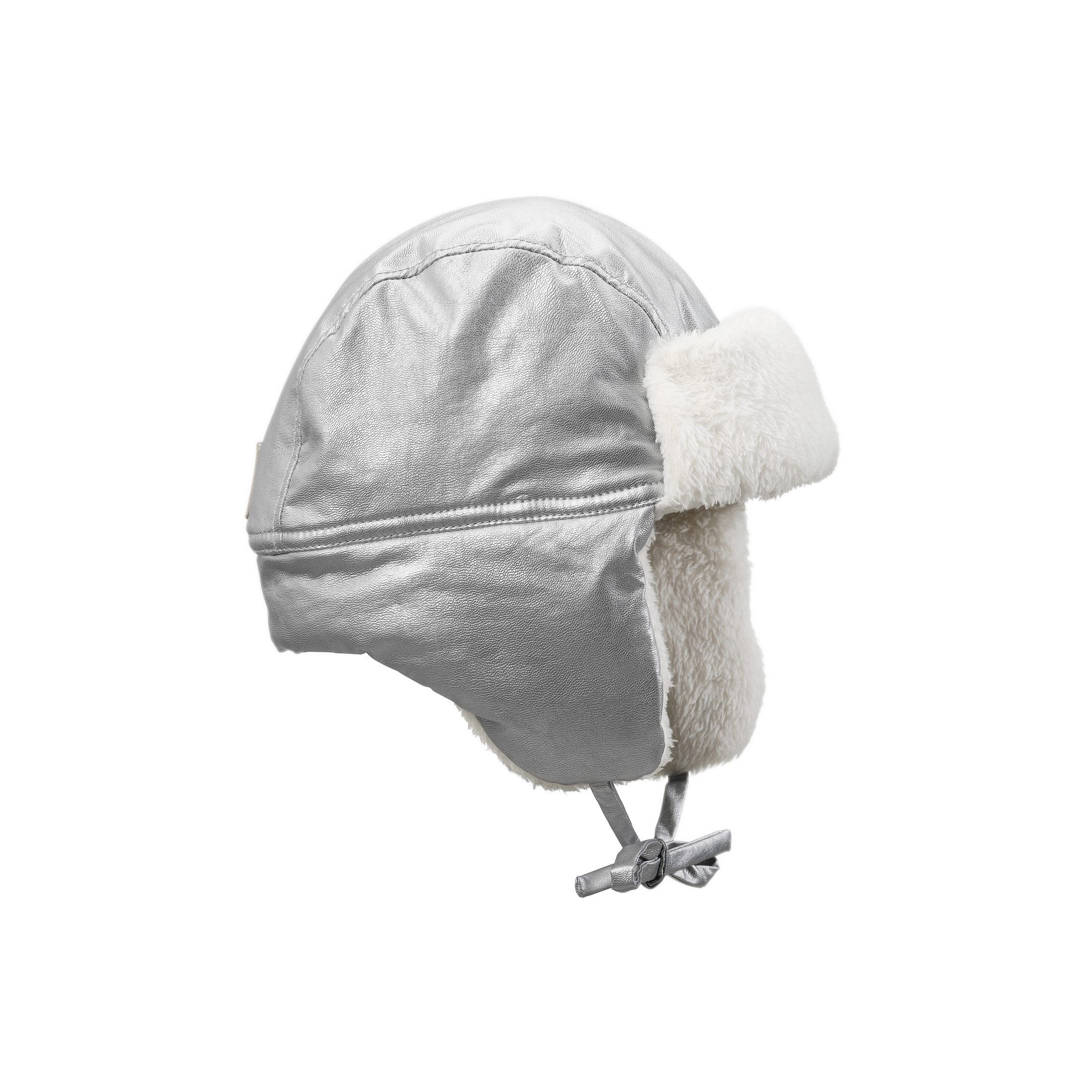 Elodie Ohrenmütze Elodie Details –Winter Babymütze gefüttert -Silver Sheen, Kopf 53-56cm (1-St)