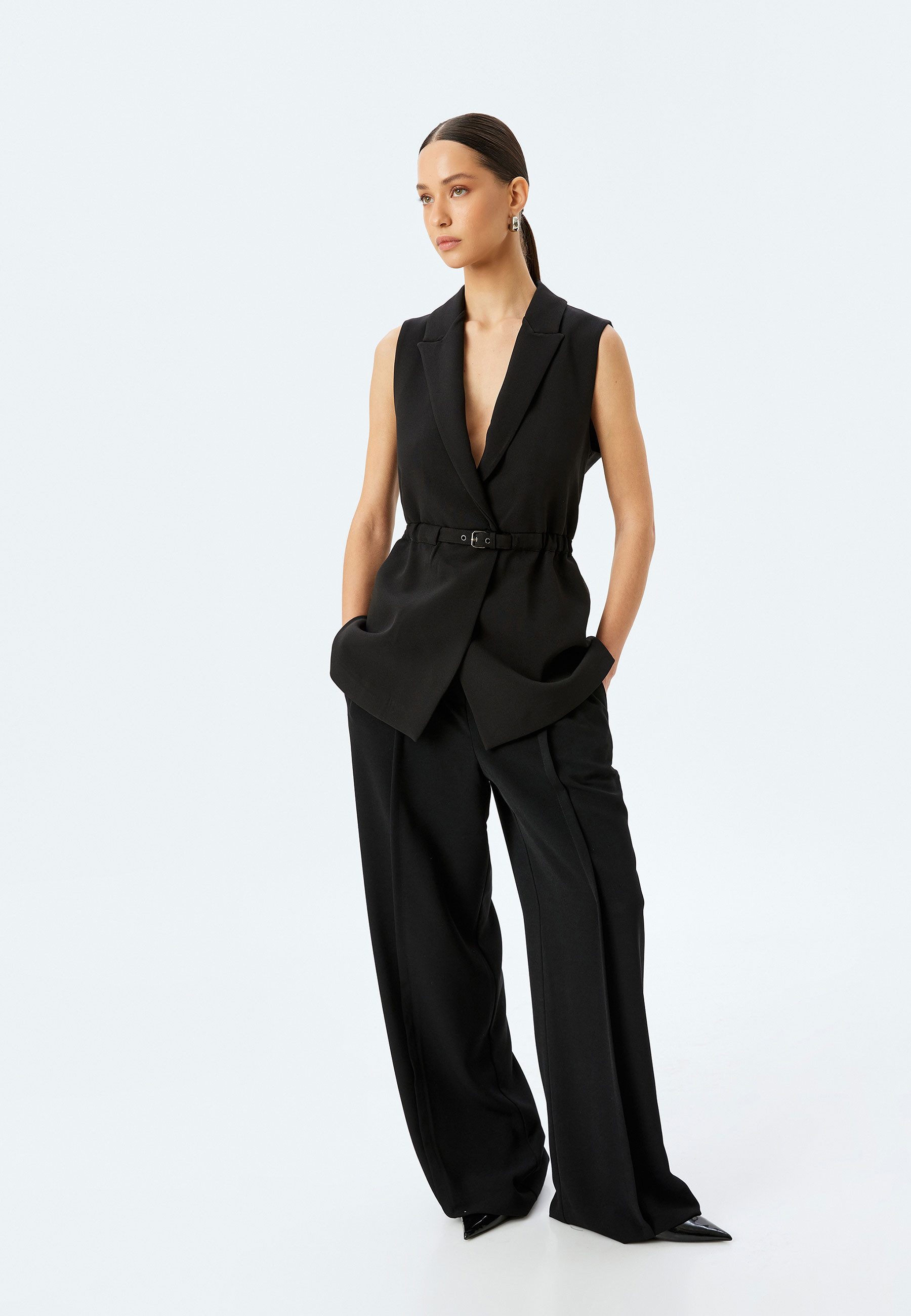 Koton Anzugweste Jacket Kragen Mit Bauchgurt Anzugweste günstig online kaufen