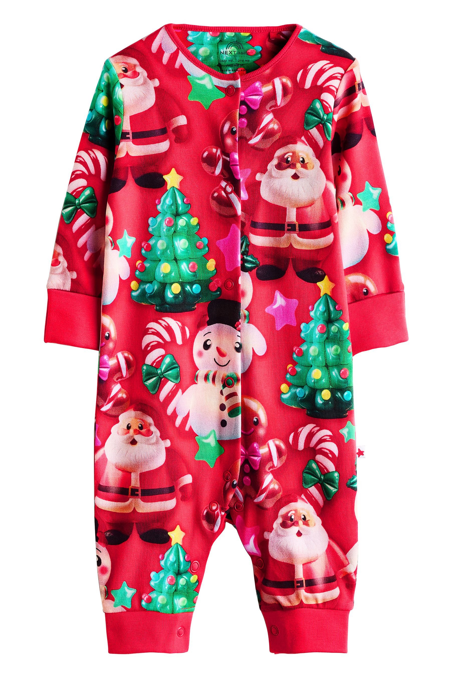 Schlafoverall Baby-Schlafanzug mit Weihnachtsmotiv