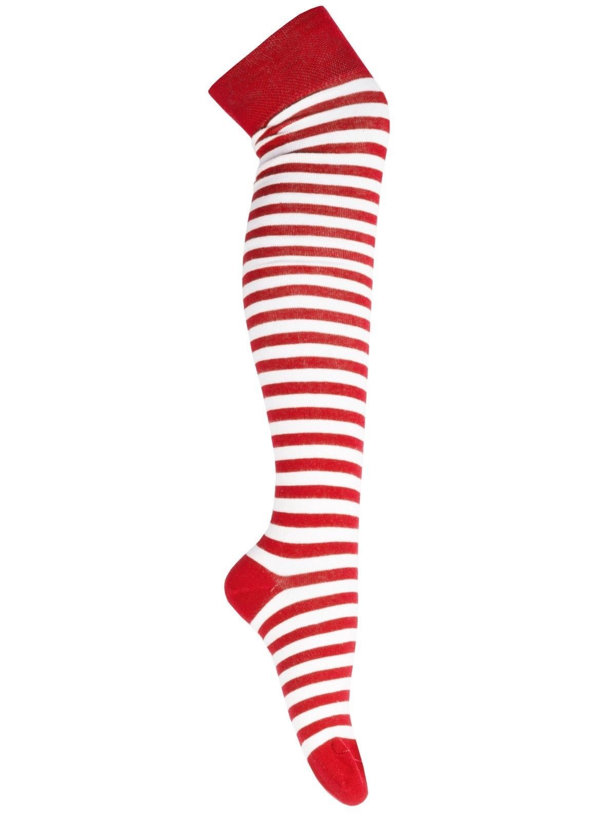 Goldschmidt Kostüme Kniestrümpfe Overknees rot weiß OneSize günstig online kaufen