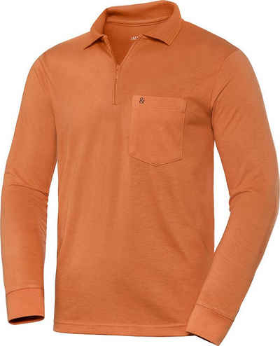 HENSON&HENSON Langarm-Poloshirt superweiches Jersey-Gewebe