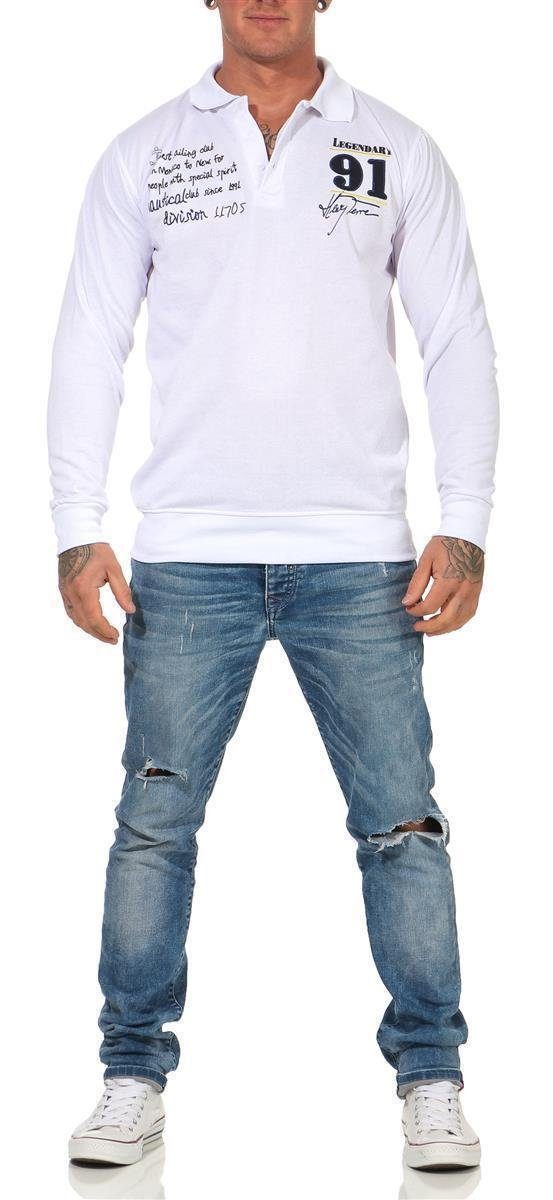 EloModa Poloshirt Herren Polo Shirt Langarm Longsleeve Sweatshirt M L XL XX günstig online kaufen