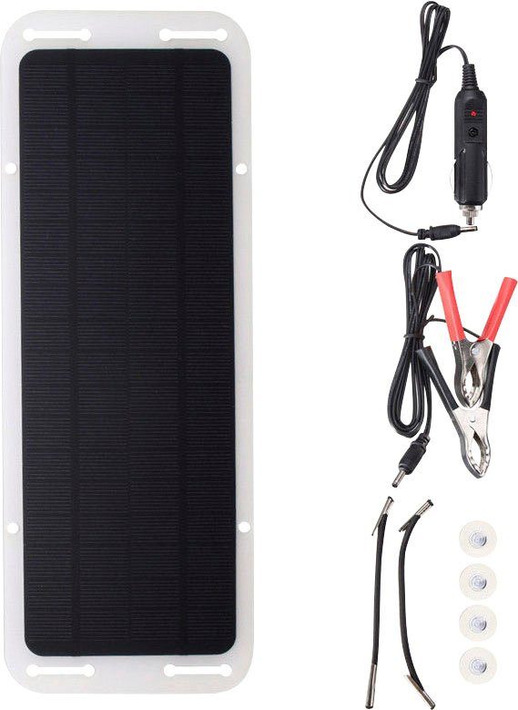 IWH Solarpanel Solar Powerbank (12 V), 5 W, mit USB, zum Laden von Smartphones und Tablets