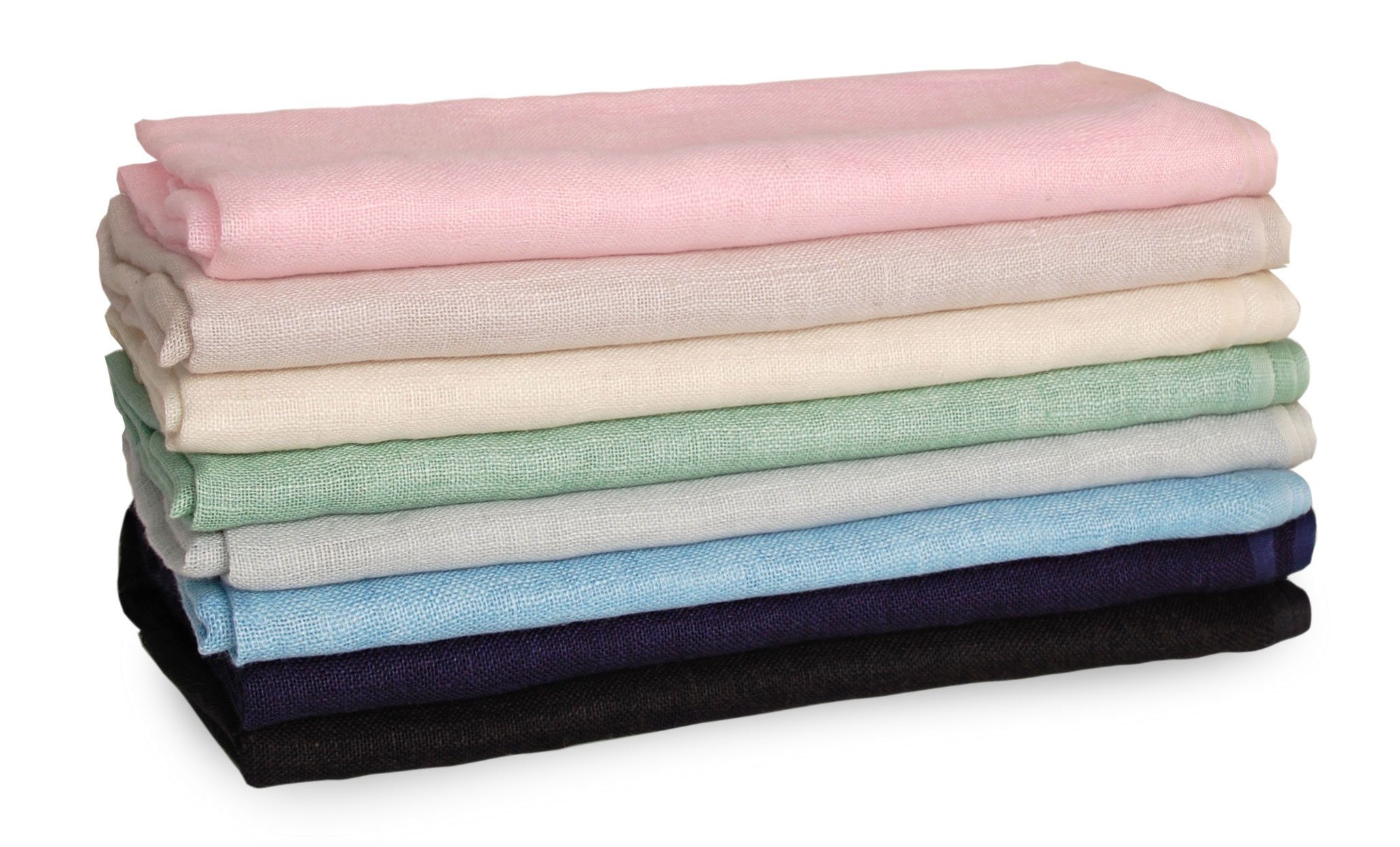 Schal Damen leicht für Ganzjahres-Schal - und und Bovari aus Schal – – Fransen-Schal atmungsaktiv 100% Leinen rosa Leinen, Herren