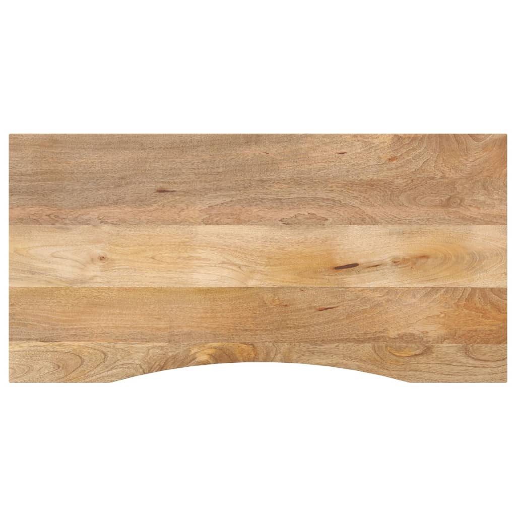 vidaXL Tischplatte Schreibtischplatte mit Aussparung 110x60x2,5cm Massivholz