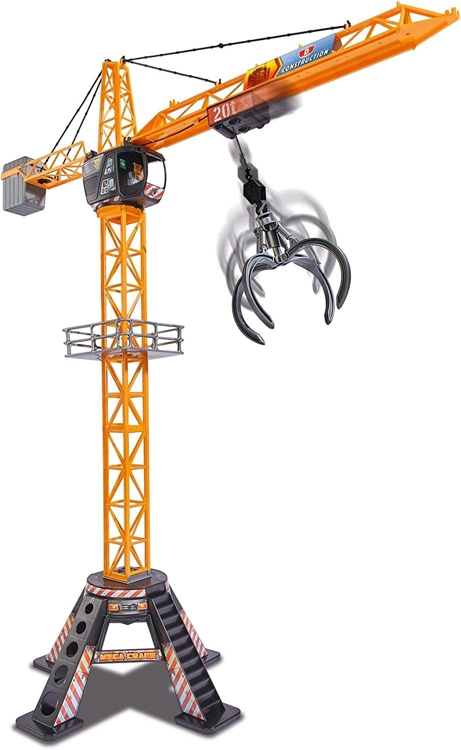 Dickie Toys Spielzeug-Kran Dickie Toys - Mega Crane (120 cm) – extra großer  Spielkran, mit Fernbedienung, Seilwinde, Greifarm, 350° drehbar
