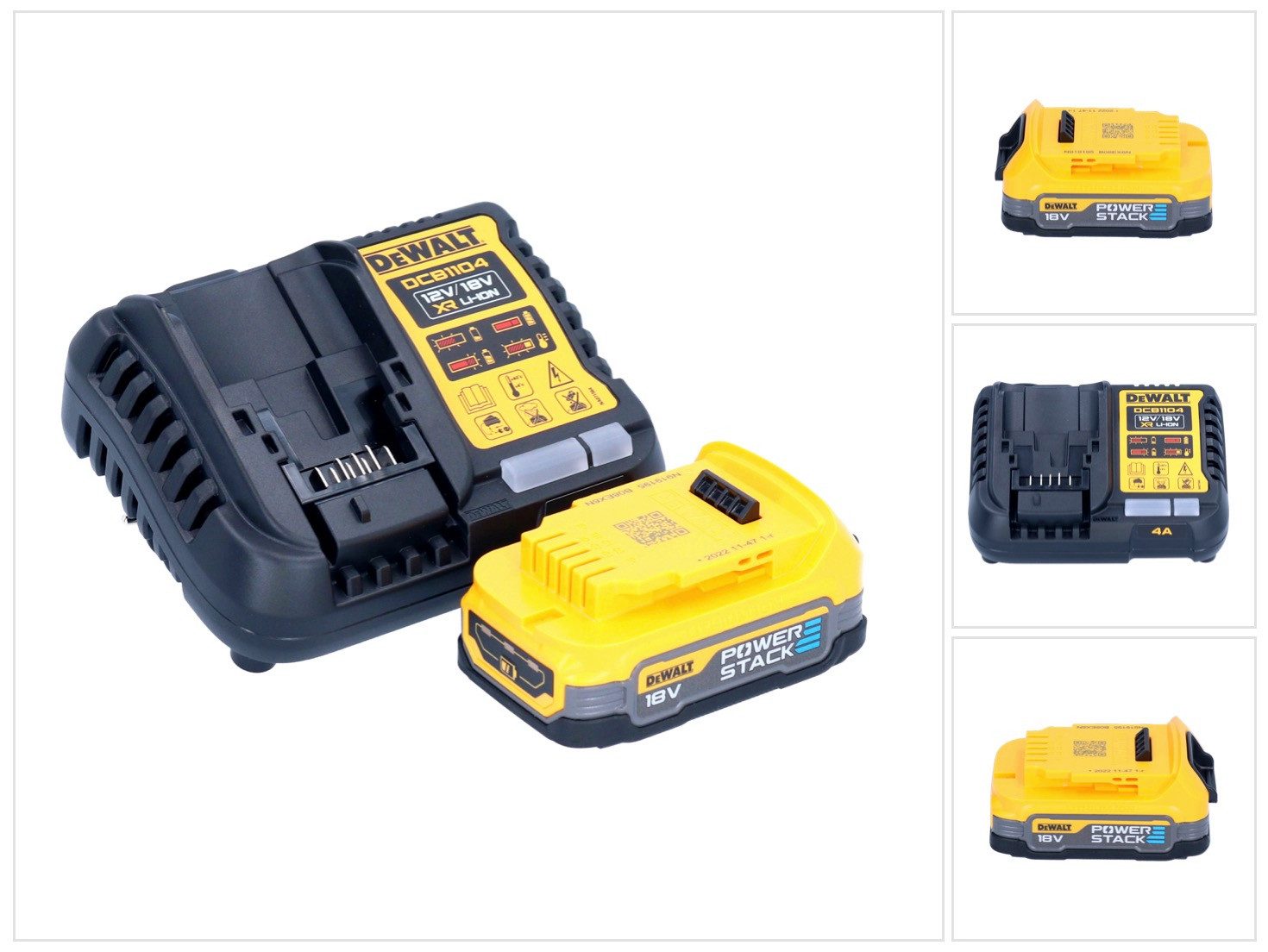 DeWalt DCB 1104 Schnellladegerät 12 V / 18 V 4 A für Li-Ion Akkus Akkupacks