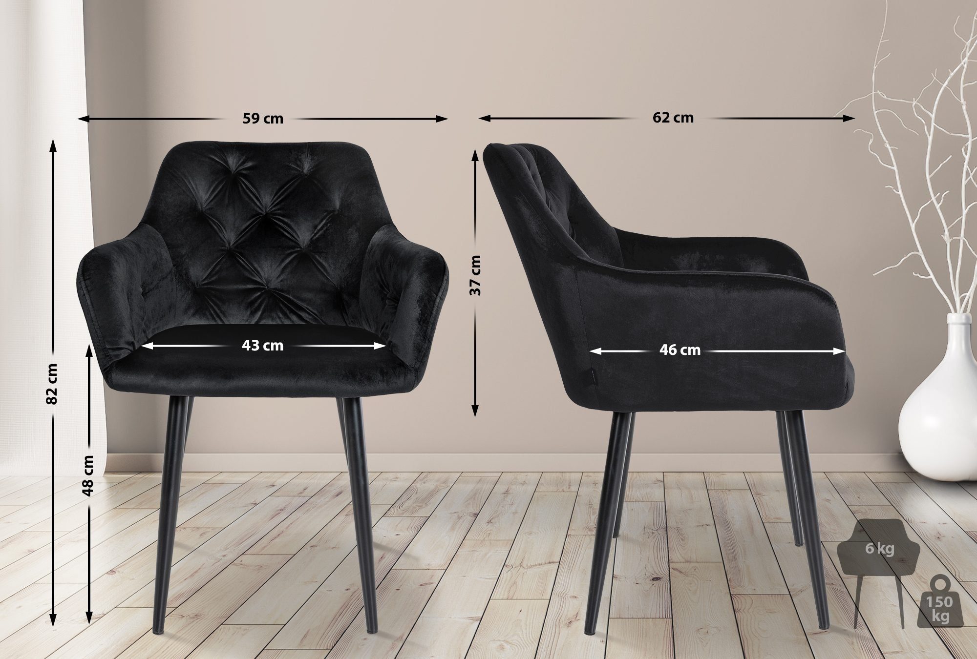 CLP Esszimmerstuhl 2er Set Stanley (2er günstig online kaufen