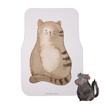 Fußmatte Katze Sitzen - Weiß - Geschenk, Katzenbesitzerin, Katzenfreund, Katze, Mr. & Mrs. Panda, Höhe: 0.5 mm