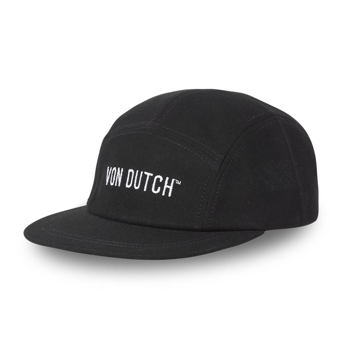 Von Dutch Flat Cap Von Dutch Originals 5 PANELS Logo Cap Black (5Panel, Basecap)