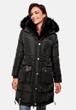 Navahoo Steppmantel Sinja stylischer Winter Parka mit edlem Fellimitat