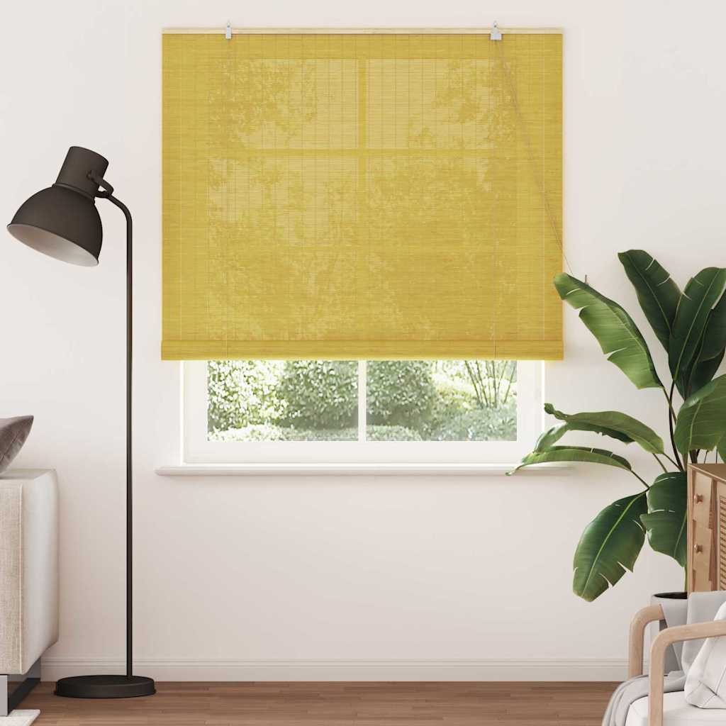 Rollo Rollo Gelb 140 x 220 cm Bambus, vidaXL