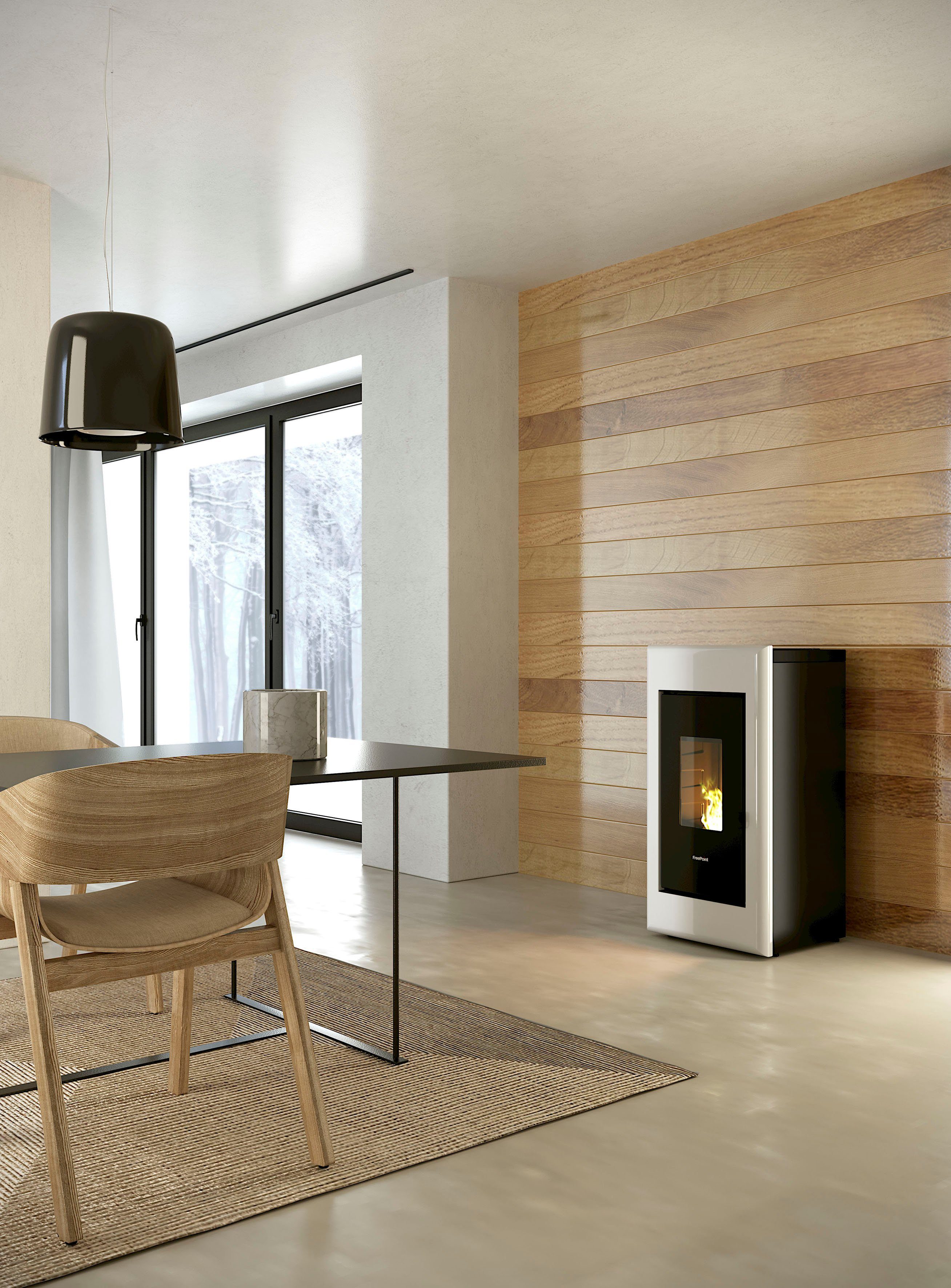 Freepoint Pelletofen One Airtight, 7 kW, Zeitbrand