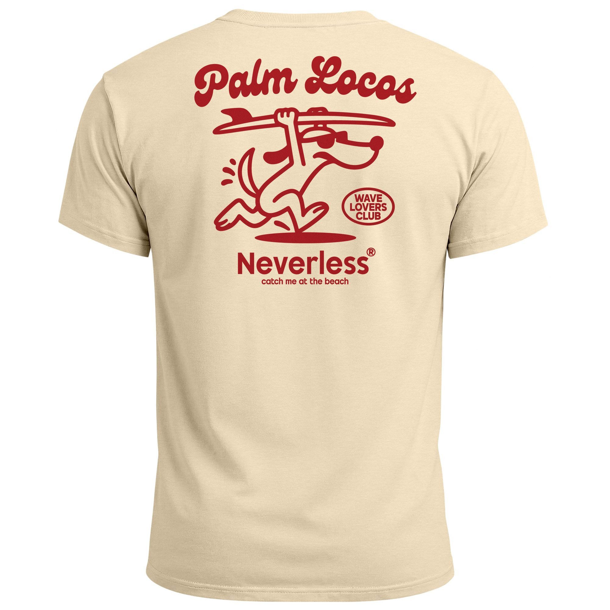 Neverless Print-Shirt Herren T-Shirt Backprint Surfing günstig online kaufen