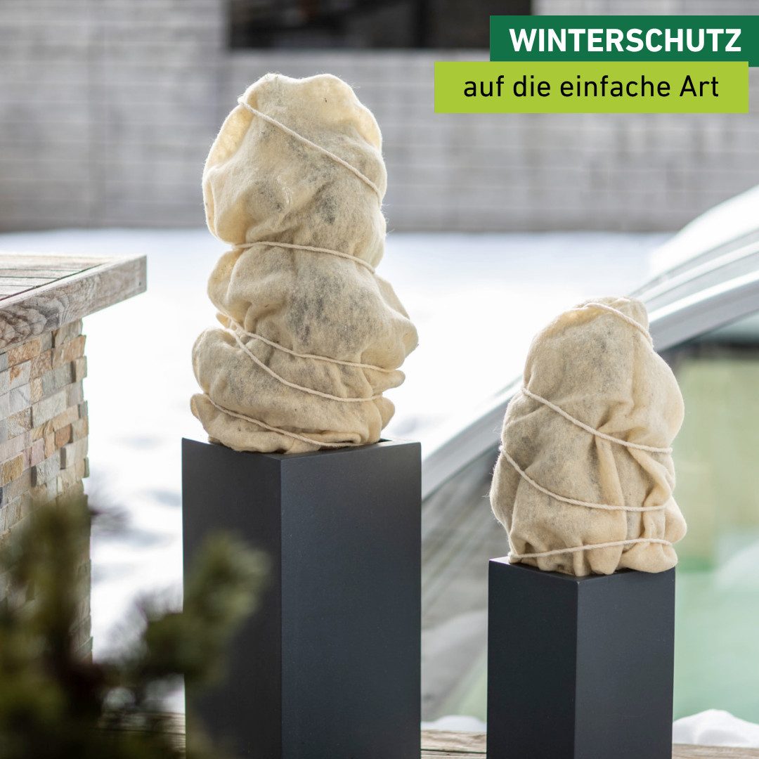 Windhager Winterschutzvlies aus Schafswolle, Vliesdecke für Pflanzen, (1-St), Kälteschutz Matte gegen Wind und Frost, 2 x 1 m, 100 g/m², weiß