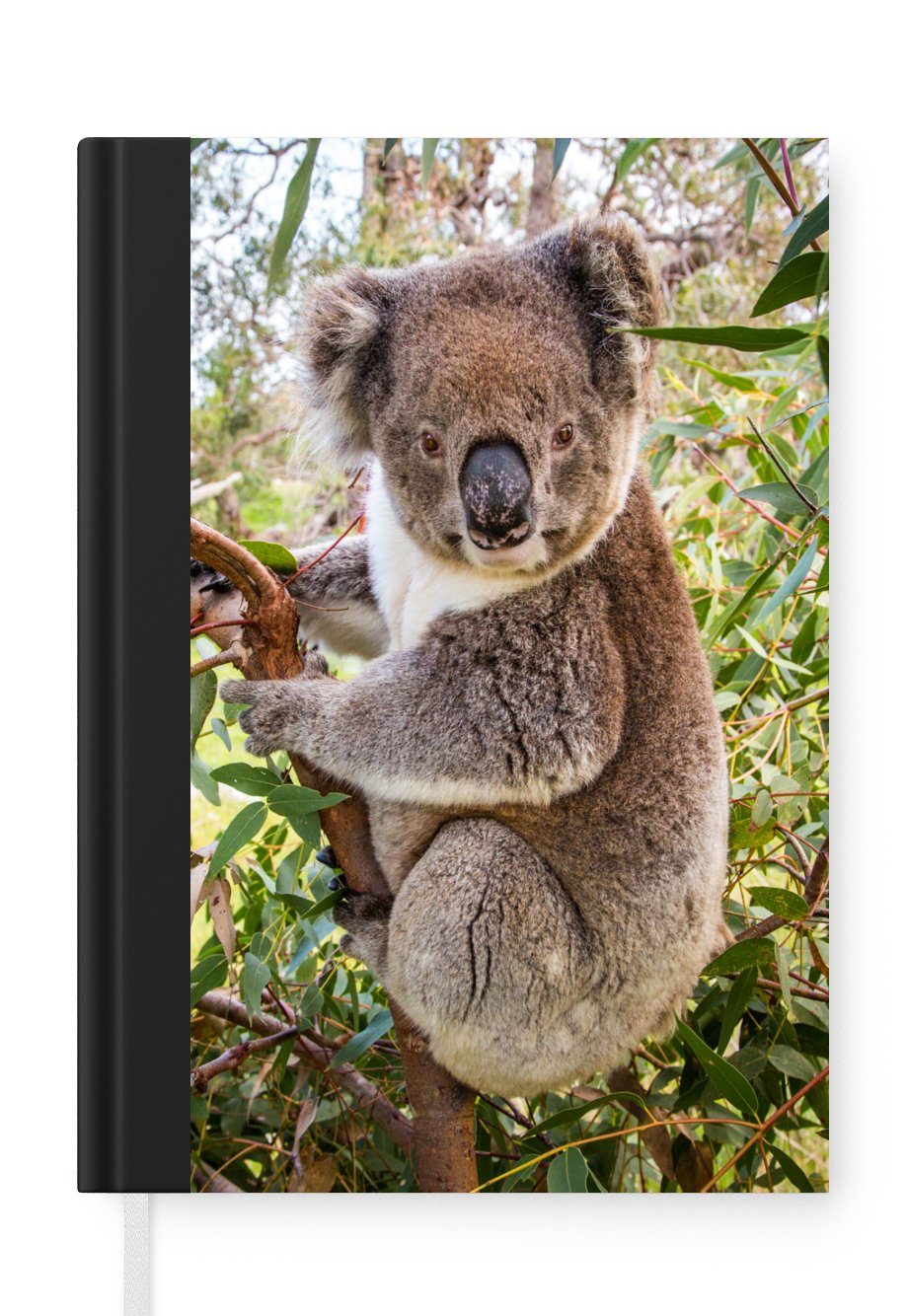 MuchoWow Notizbuch Koala - Blätter - Kinder - Jungen - Mädchen, Journal, Merkzettel, Tagebuch, Notizheft, A5, 98 Seiten, Haushaltsbuch