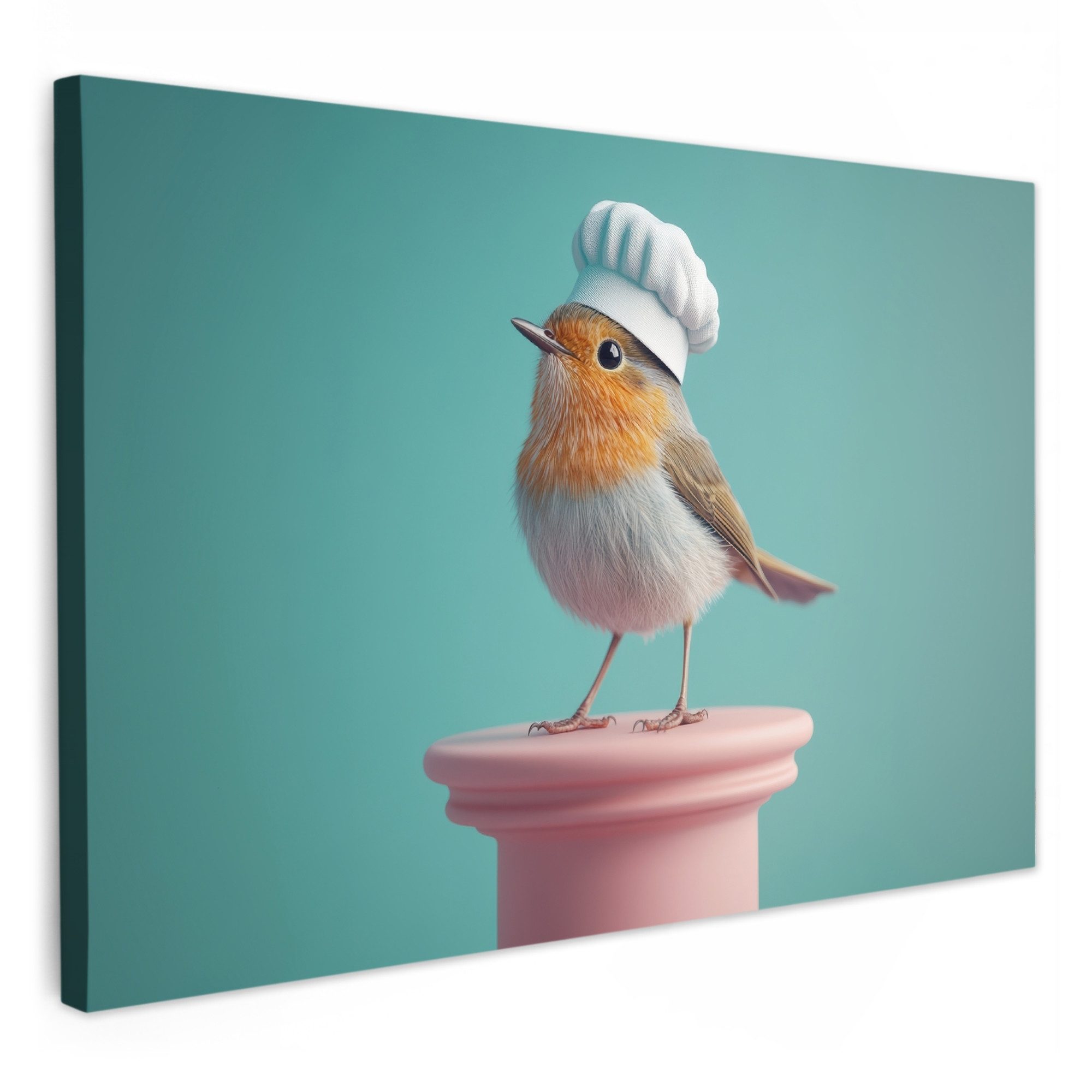 OneMillionCanvasses® Leinwandbild Rotkehlchen - Vogel - günstig online kaufen