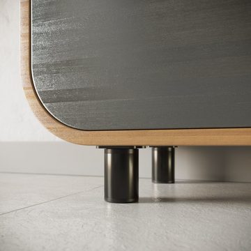 sossai® Möbelfuß Runde Schrankfüße, 4er & 8er Set, höhenverstellbar, (4-St), Farbe: Schwarzmatt