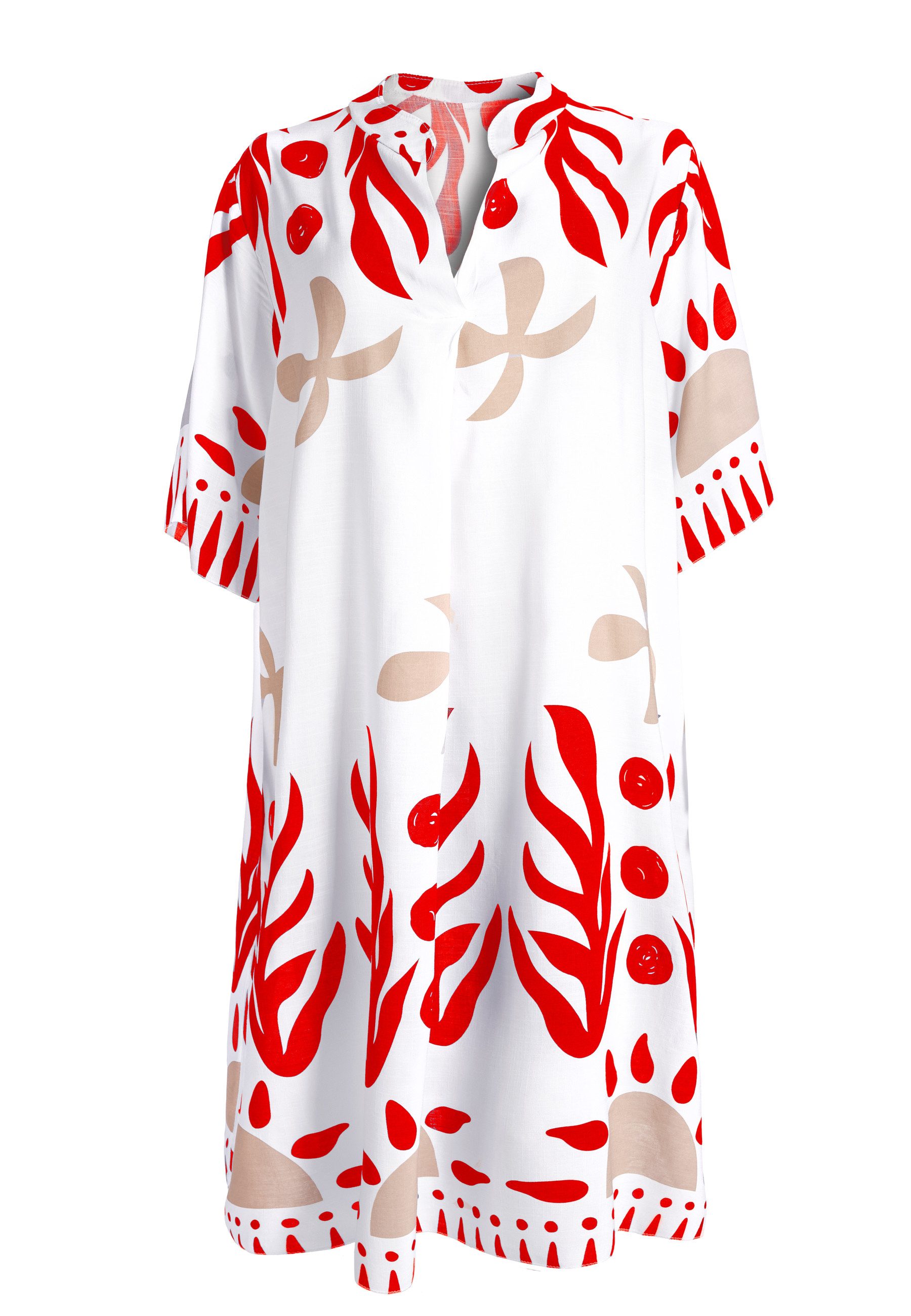 PEKIVESSA Sommerkleid Weites Blusenkleid wadenlang kurzarm günstig online kaufen