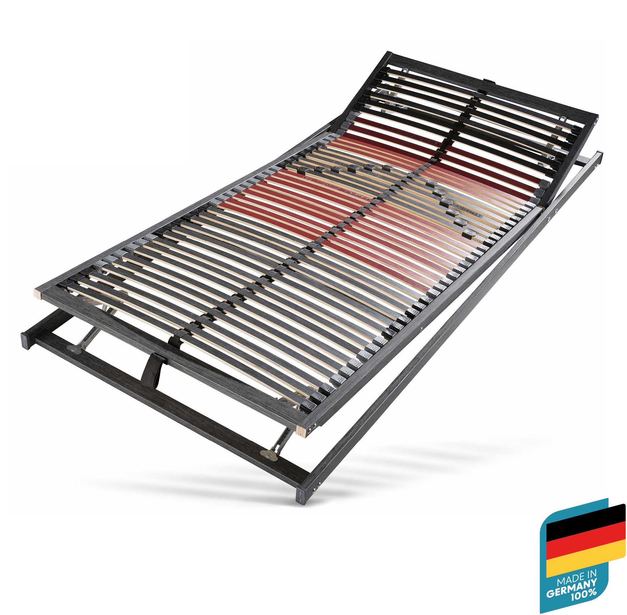Lattenrost Tech Ultraflach KF, Beco, Kopfteil manuell verstellbar, Fußteil manuell verstellbar, 7 Liegezonen, geringe Bauhöhe