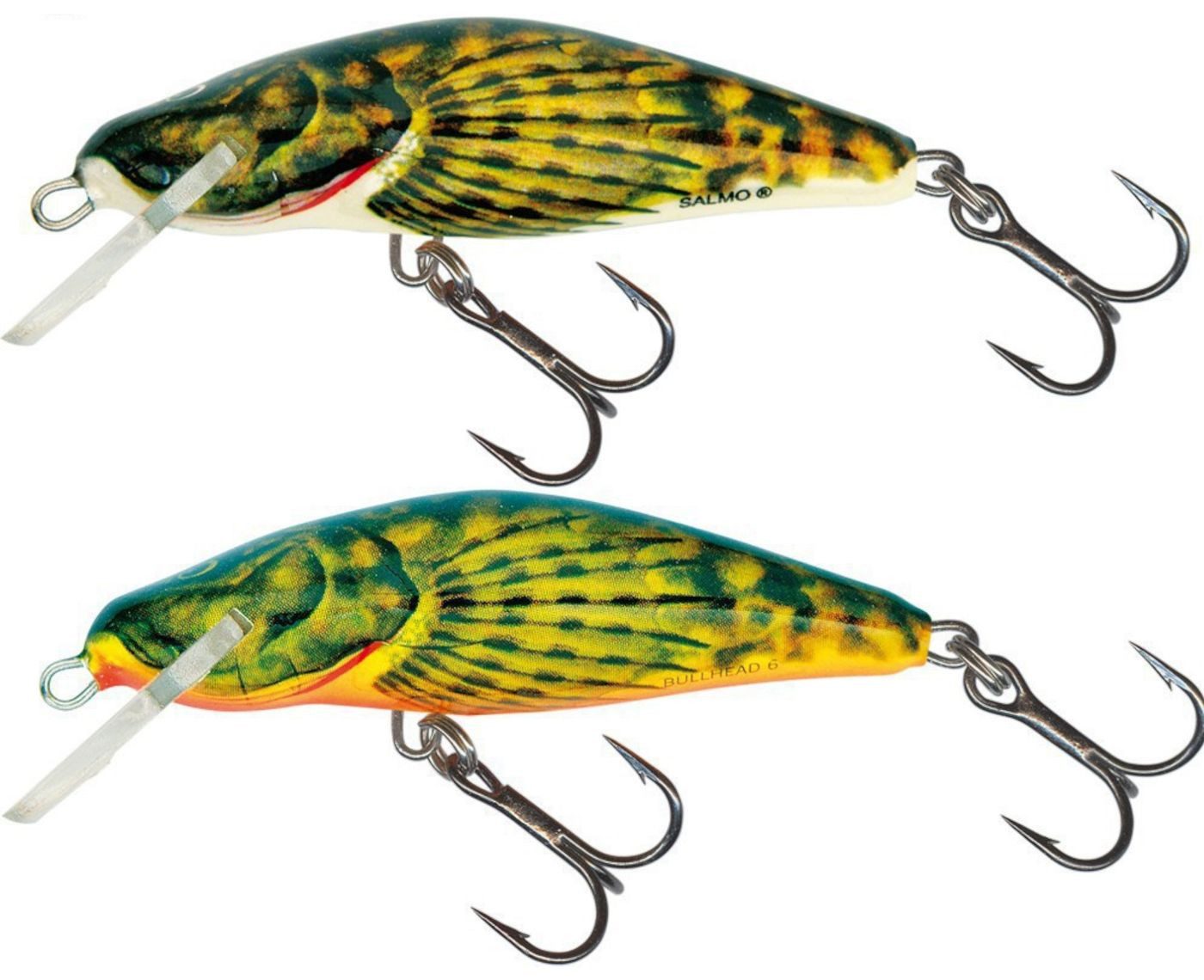 Salmo Kunstköder Salmo Angelköder Set - 2 Bullhead Wobbler 6cm 6g schwimmend