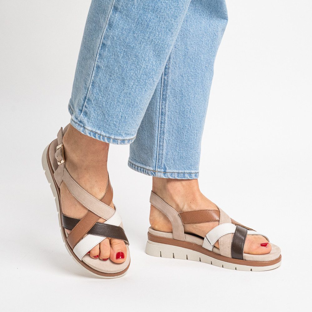 Ara CAMBRIDGE-S Riemchensandale Keilabsatz, Komfortschuh mit Klettverschuss, G-Weite (weit)
