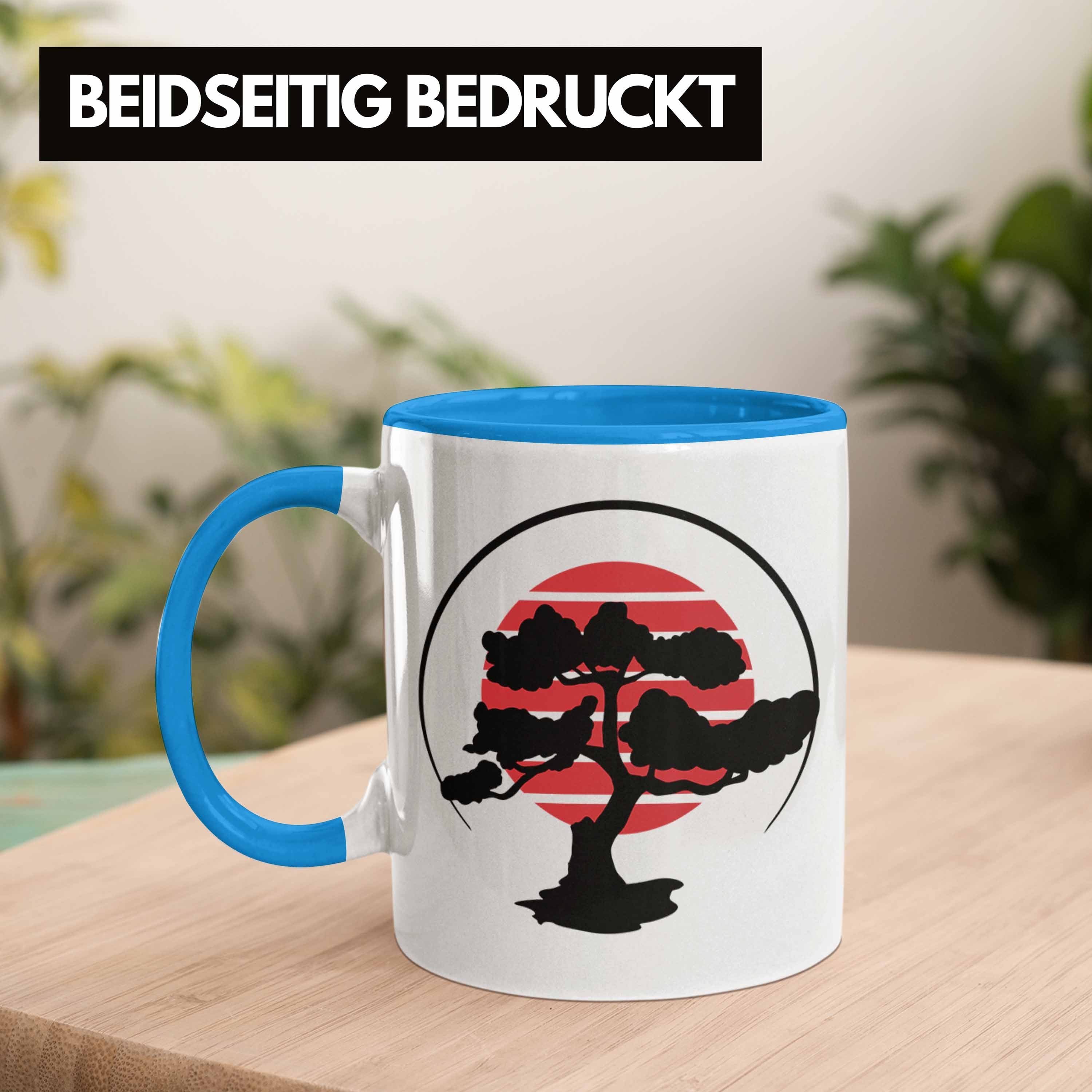 Tasse Bonsai-Liebhaber Lustige für Tasse Geschenk Blau Trendation Bonsai