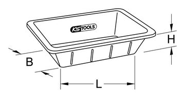 KS Tools Mörtelkübel, 25 Liter, flexibel, gummiert