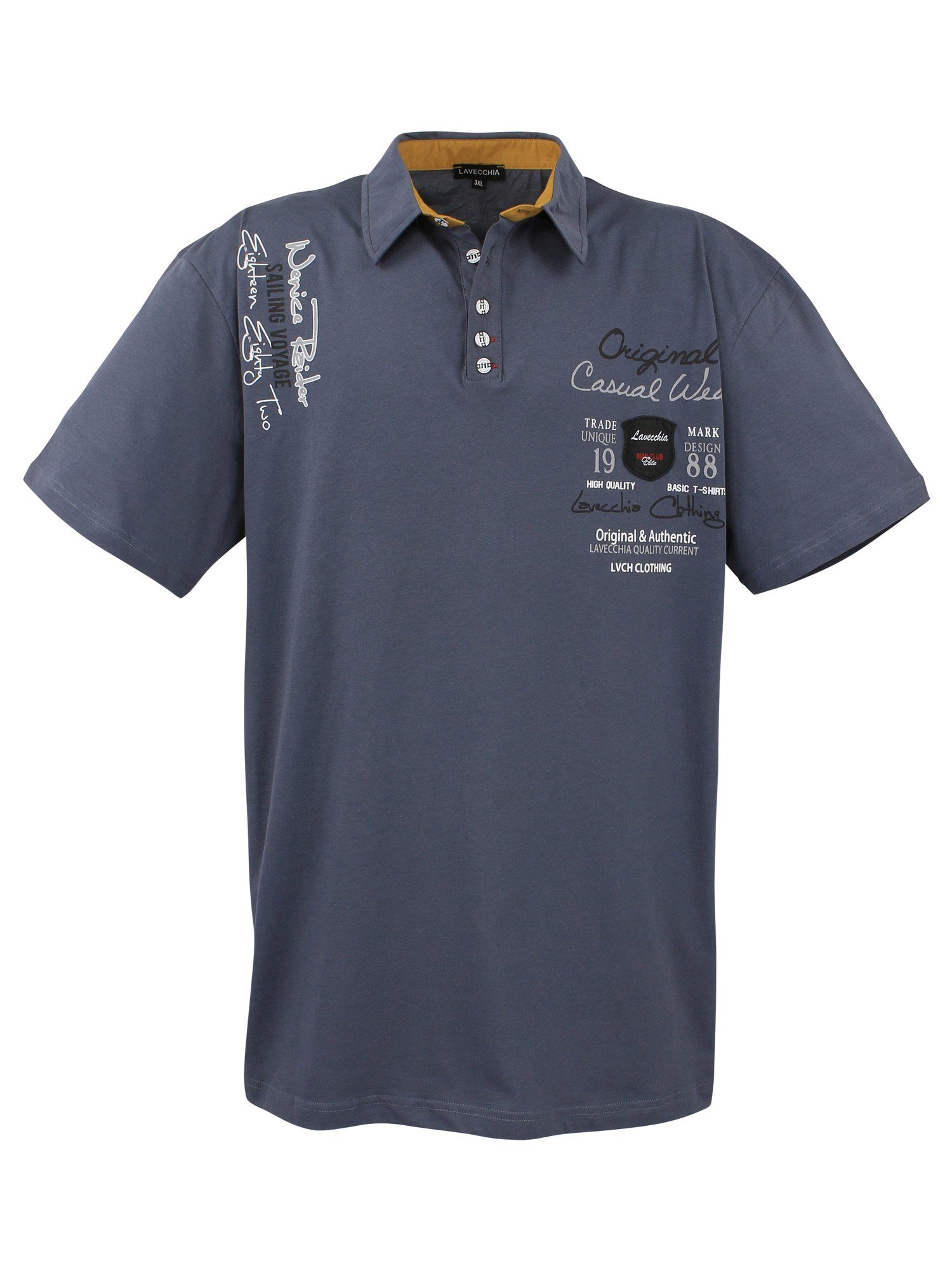 Lavecchia Poloshirt Übergrößen Herren Polo Shirt LV-610 Herren Polo Shirt anthrazit