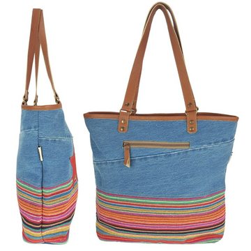 Sunsa Shopper Vintage Handtasche. Nachhaltige Shopper Tasche. Damen Schultertasche, Nachhaltig aus recycelte Jeanshose