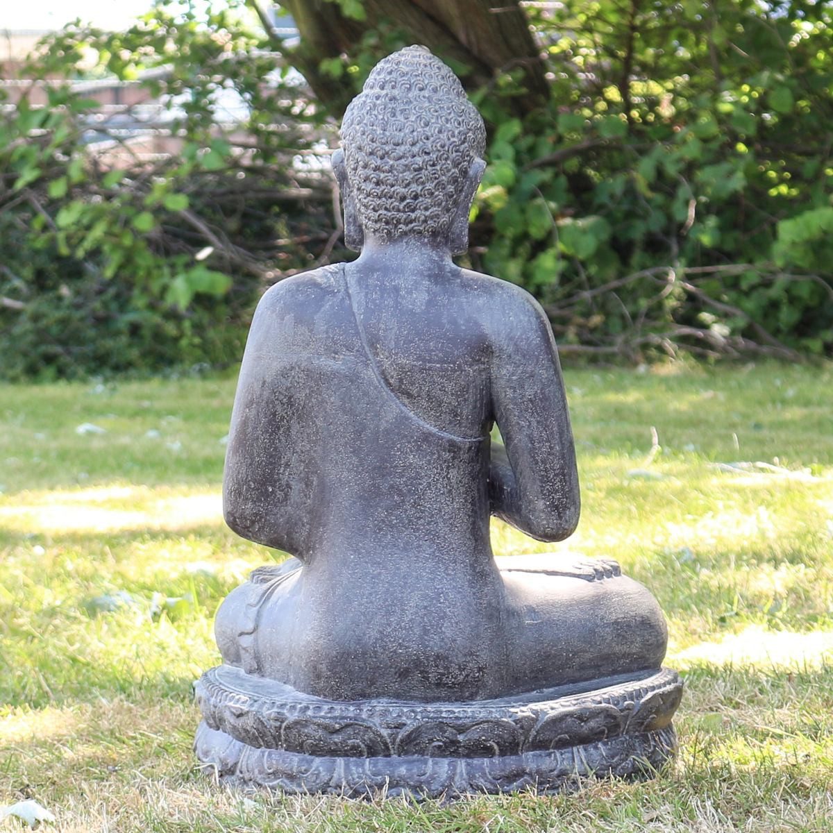 Oriental Galerie Dekofigur Buddha Figur sitzed Garten Steinfigur Greetings 60 cm (1 St)
